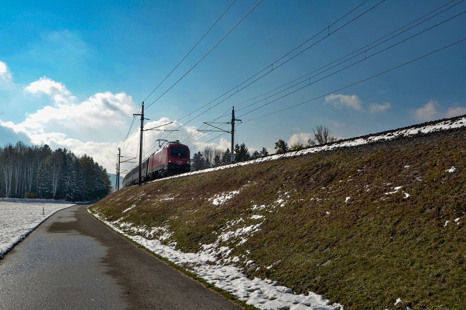 Nikon D3100 sample photo. Dam, railway, train photography