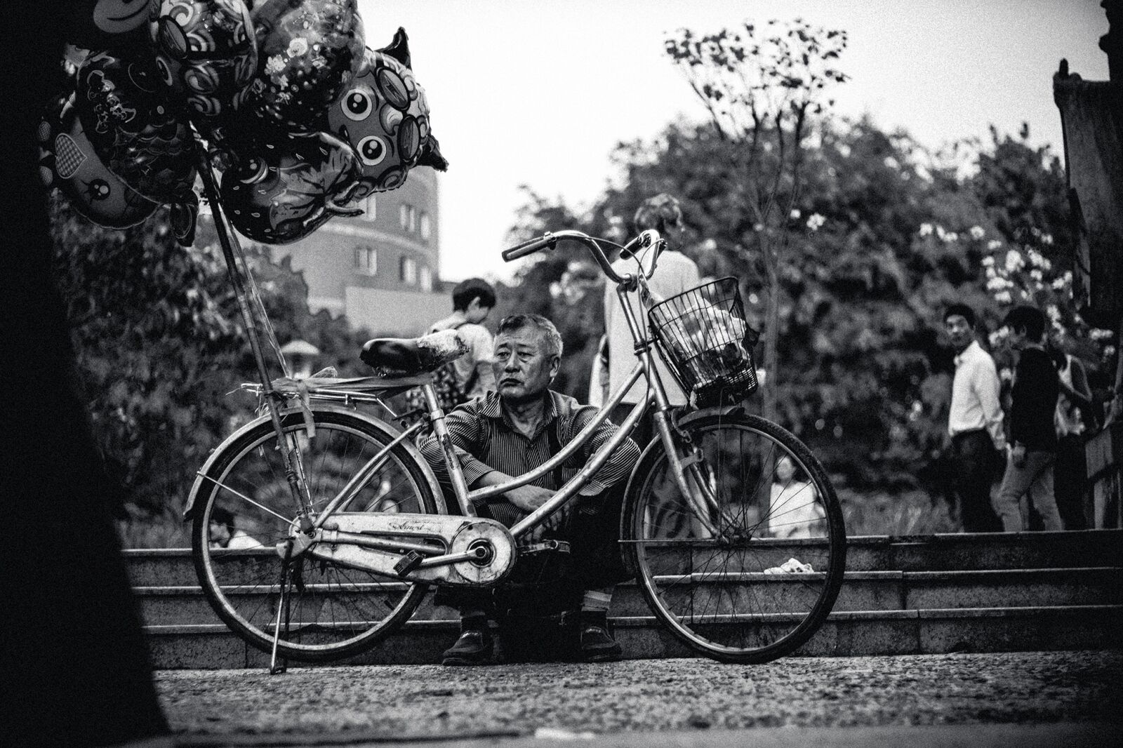 Canon EOS 650D (EOS Rebel T4i / EOS Kiss X6i) + Canon EF 50mm F1.8 STM sample photo. Bicycle, the old man photography