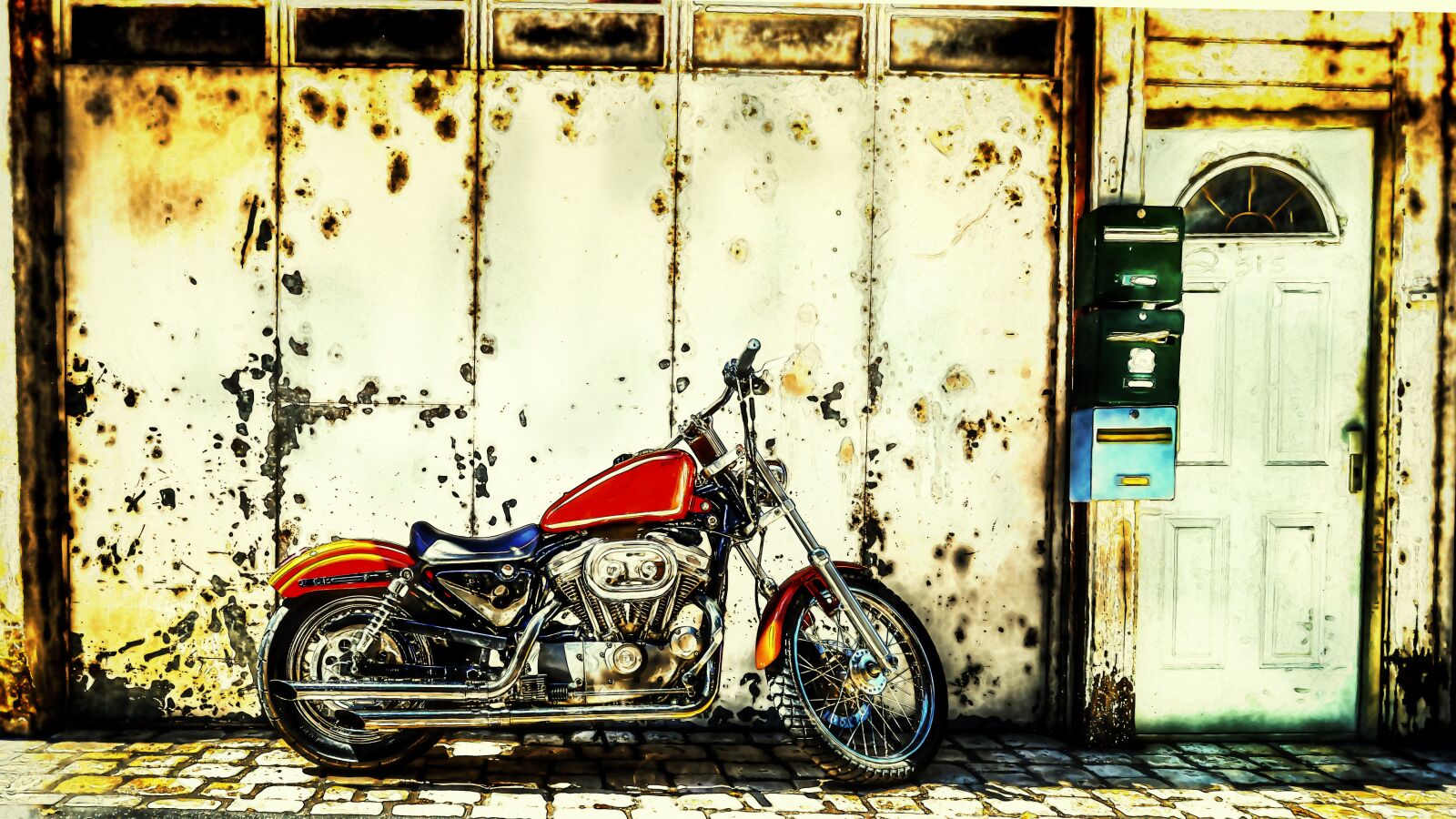 Nikon D610 sample photo. Parked, motorcycle, motorbike photography