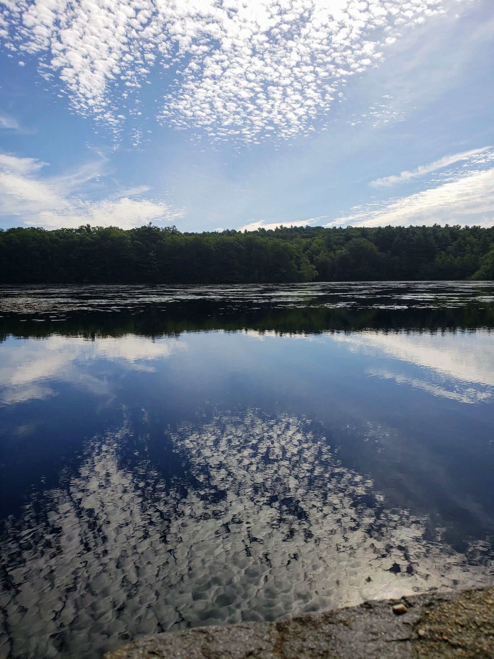Samsung SM-G960U sample photo. Lake, clouds, reflection photography