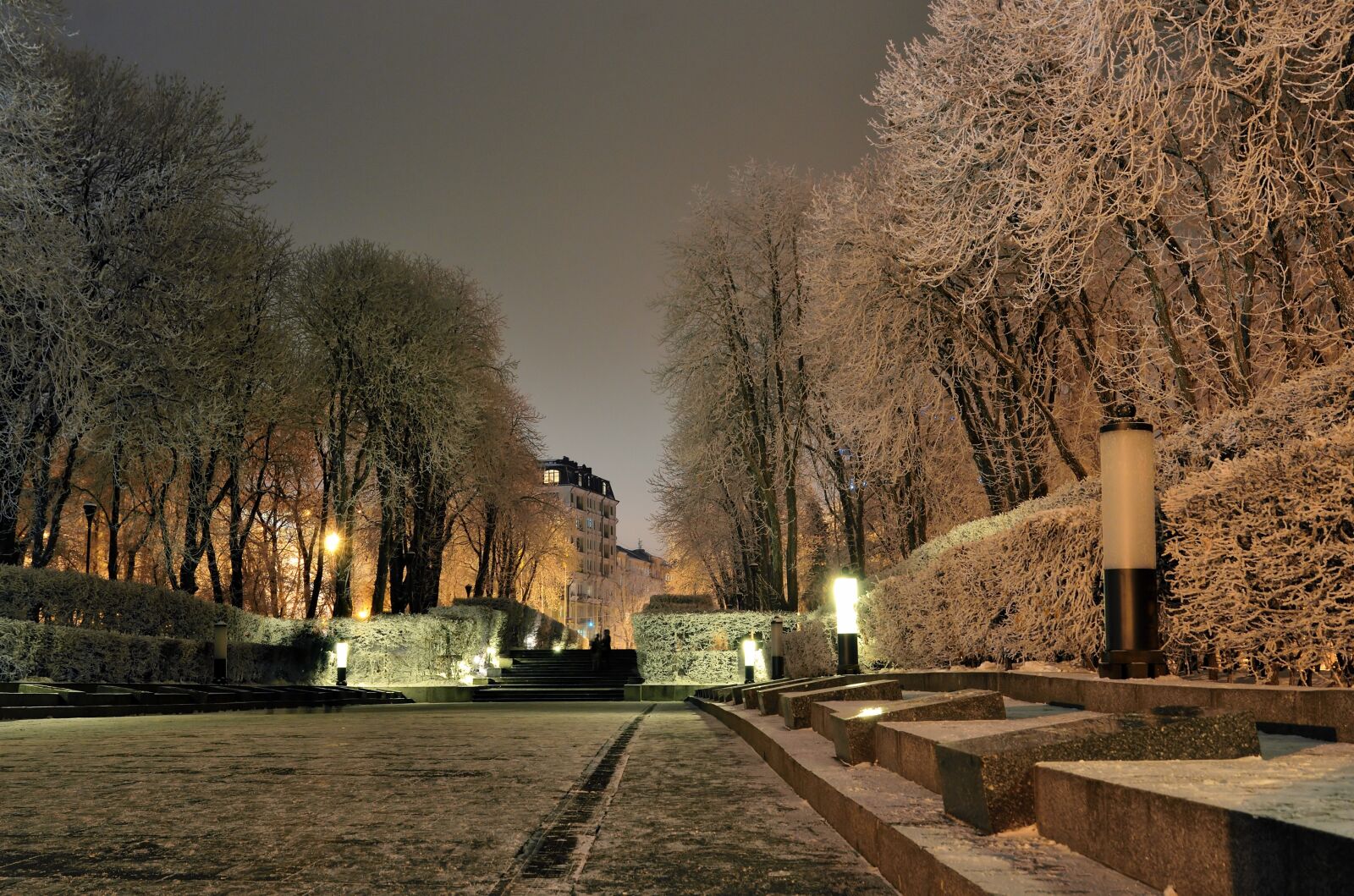 Nikon D7000 sample photo. Park, winter, alley photography