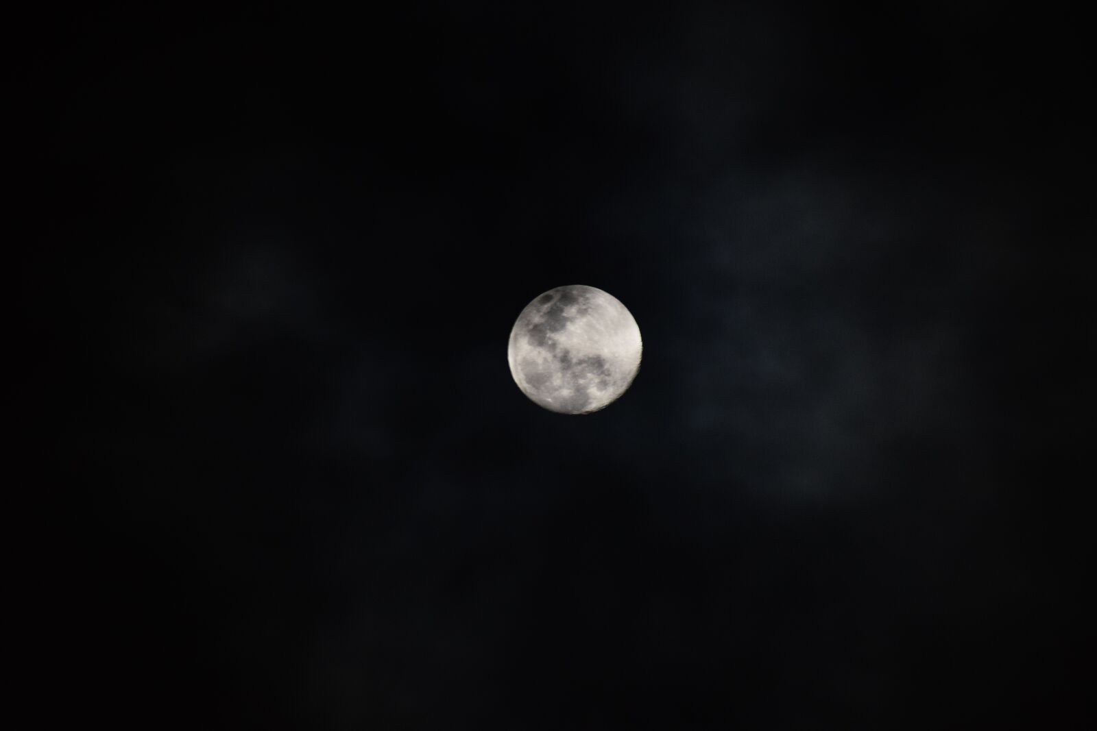 Nikon D5300 sample photo. Full moon, black, white photography