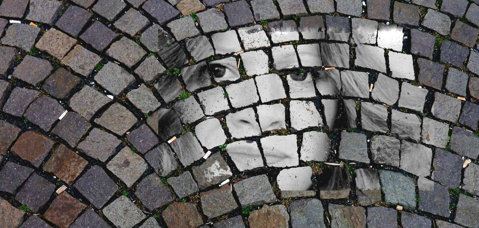 Panasonic DMC-TZ7 sample photo. Patch, face, cobblestones photography