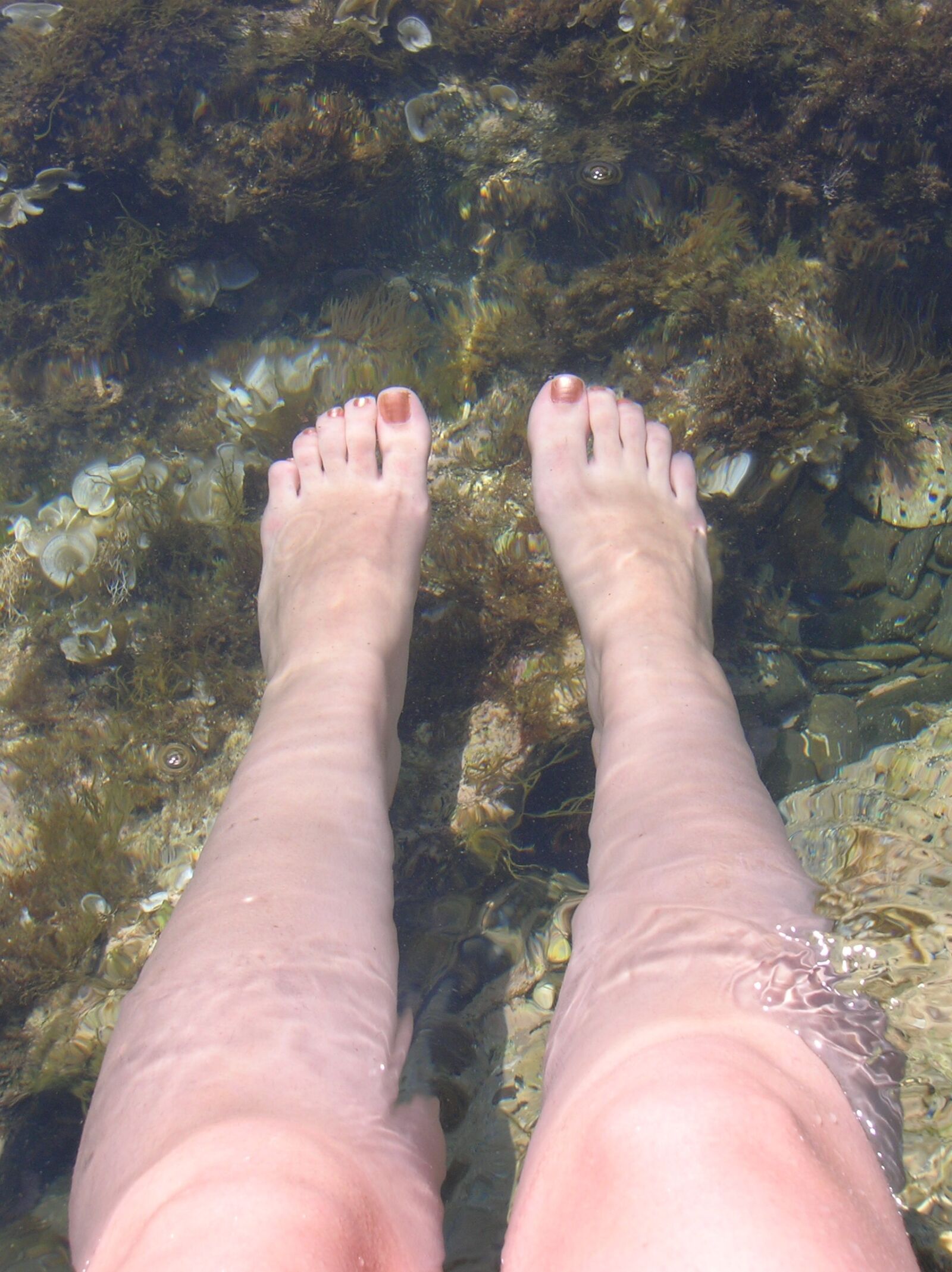 Nikon E4600 sample photo. Feet, water, relax photography