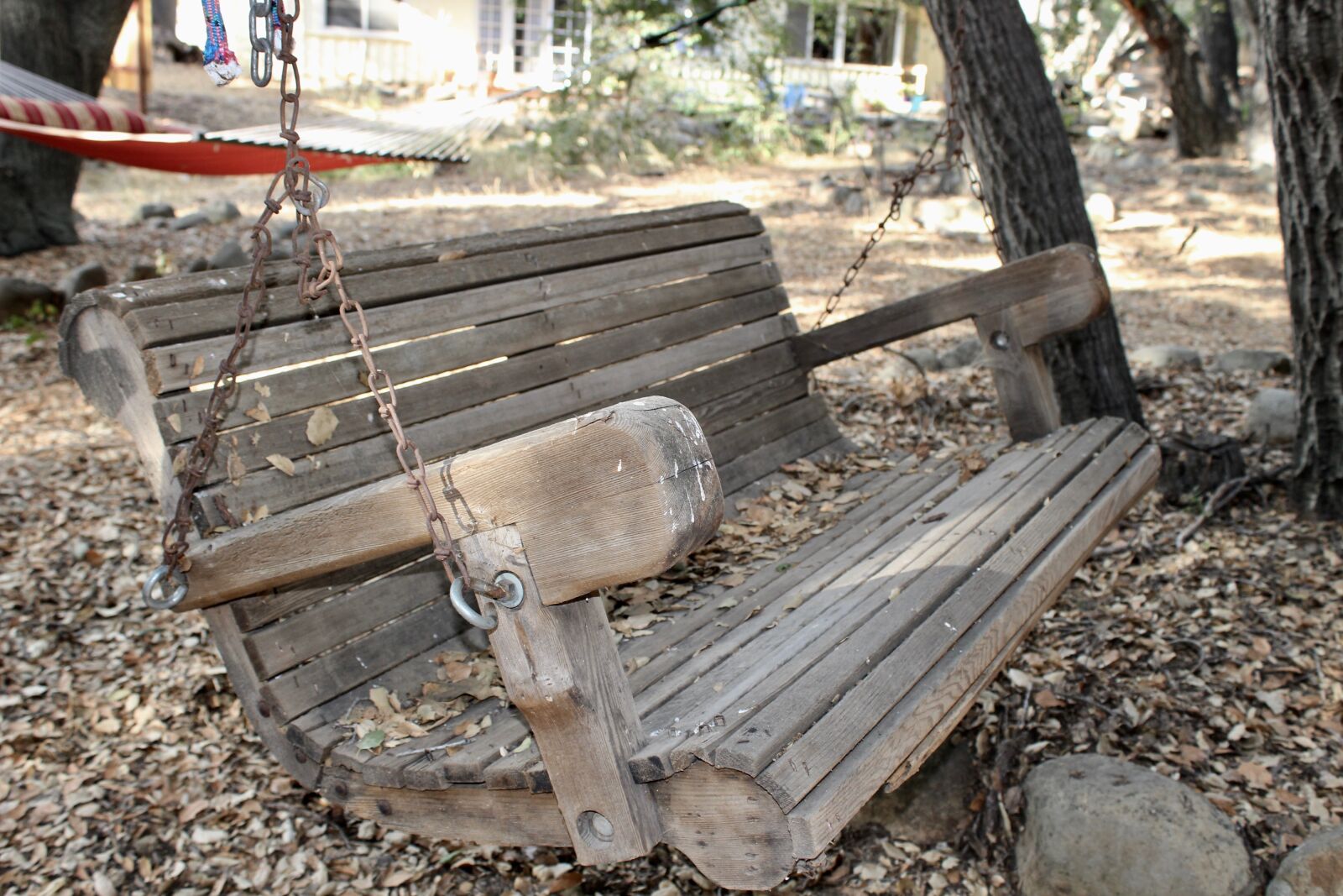 Canon EOS 100D (EOS Rebel SL1 / EOS Kiss X7) sample photo. Swing, bench, old photography