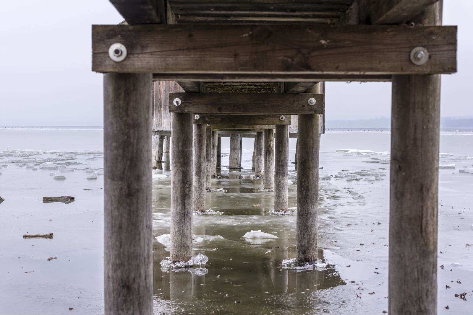 Nikon D7200 sample photo. Ammersee, boat house, frozen photography