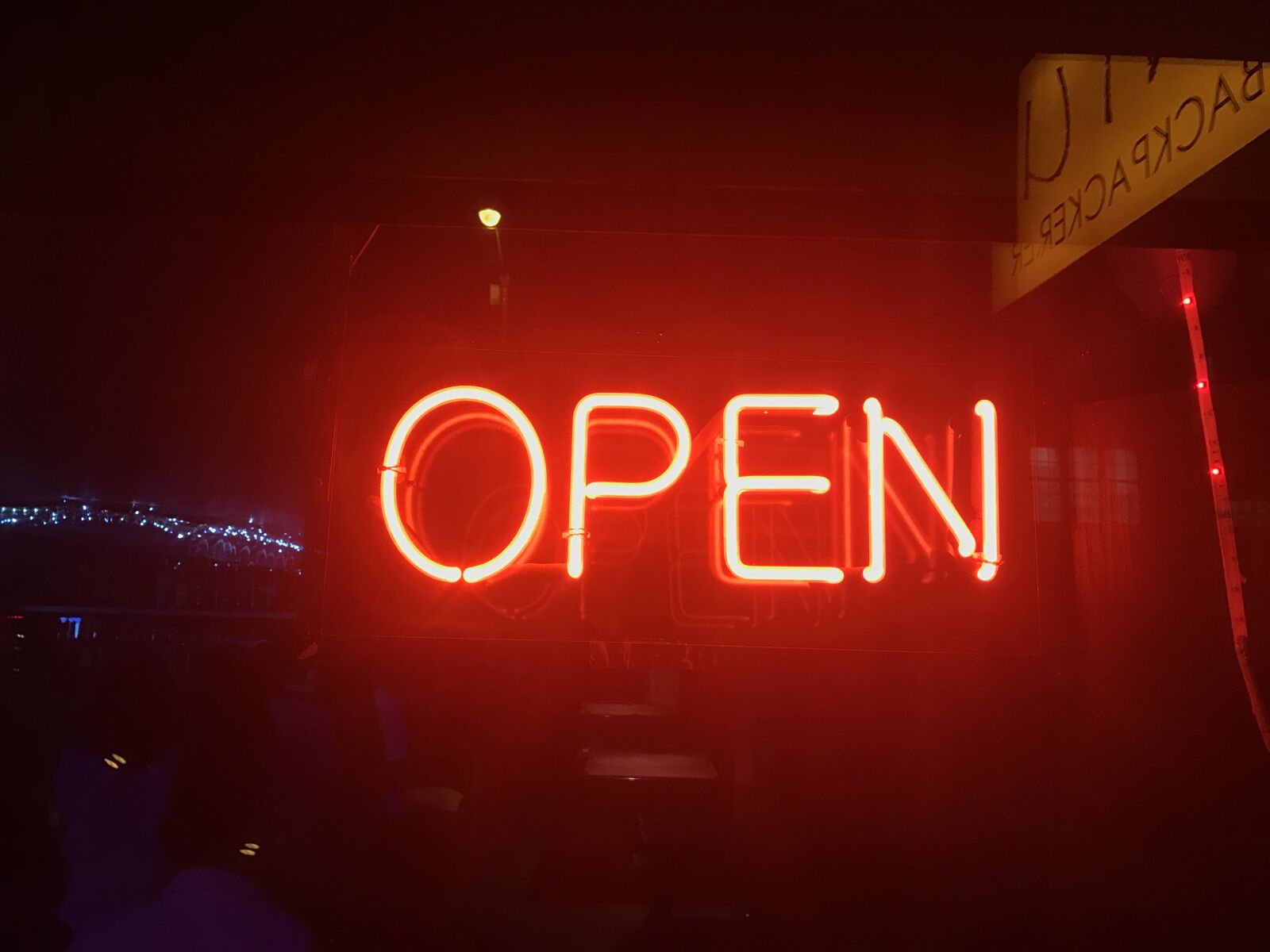 Apple iPhone 7 sample photo. Shield, neon light, red photography