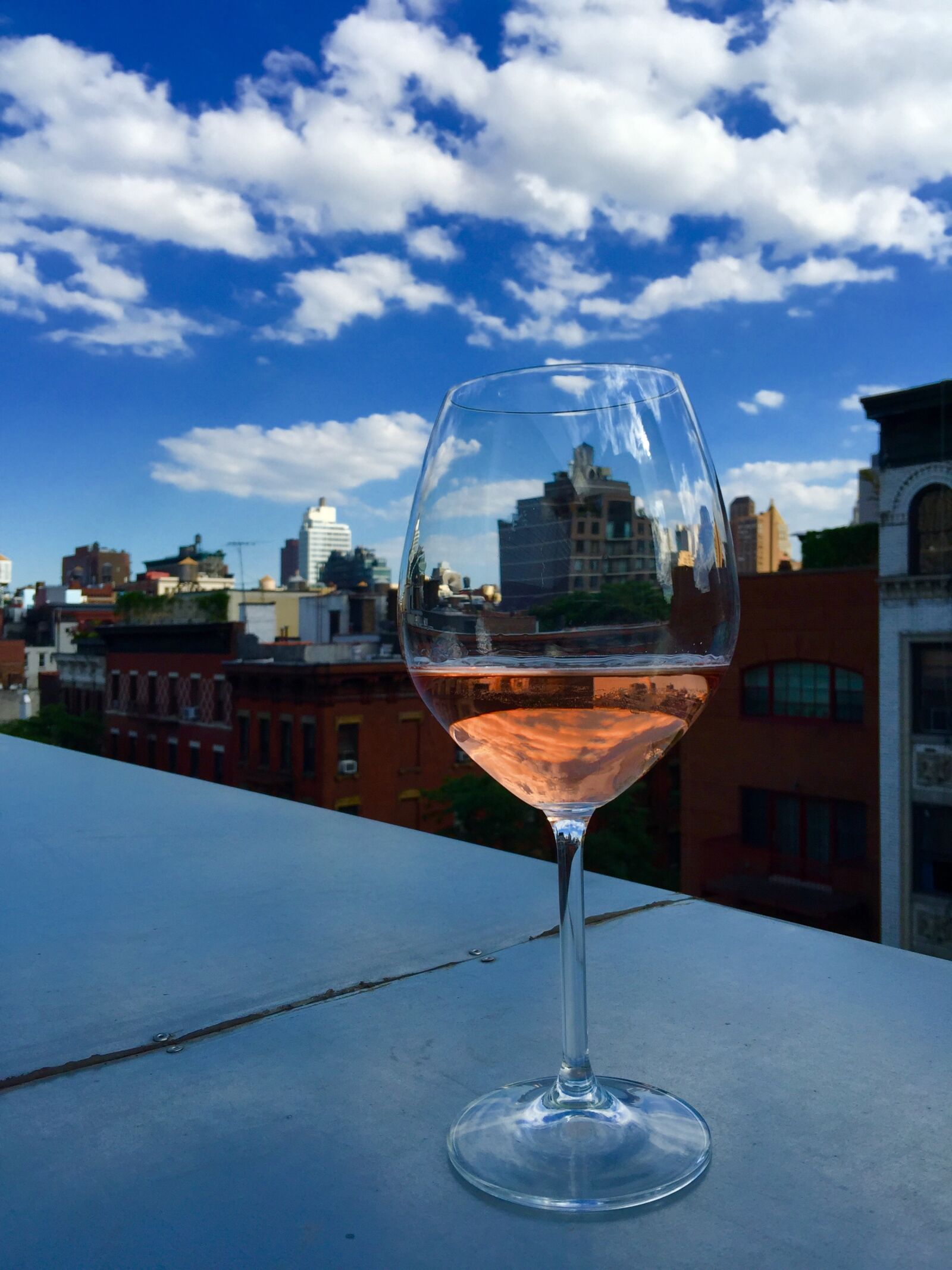 iPhone 6 Plus back camera 4.15mm f/2.2 sample photo. Rooftop, wine, new york photography