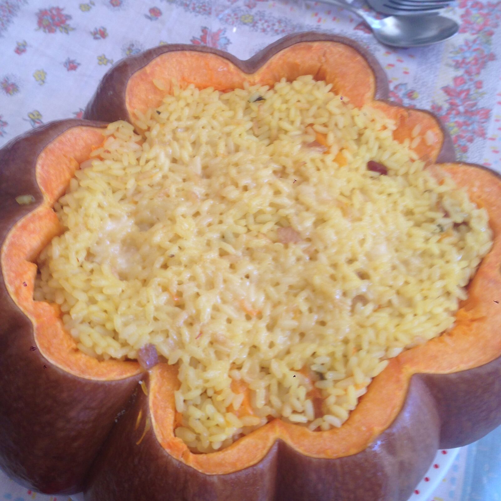 Apple iPhone 5 sample photo. Forno, risotto, zucca photography