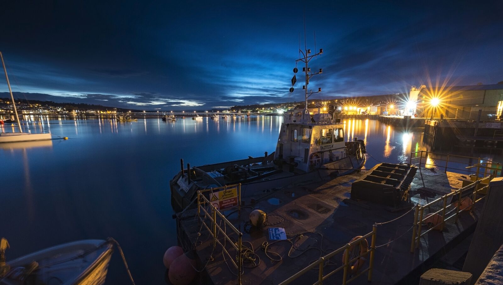Nikon D810 + Tamron SP 15-30mm F2.8 Di VC USD sample photo. Harbour, night, water photography