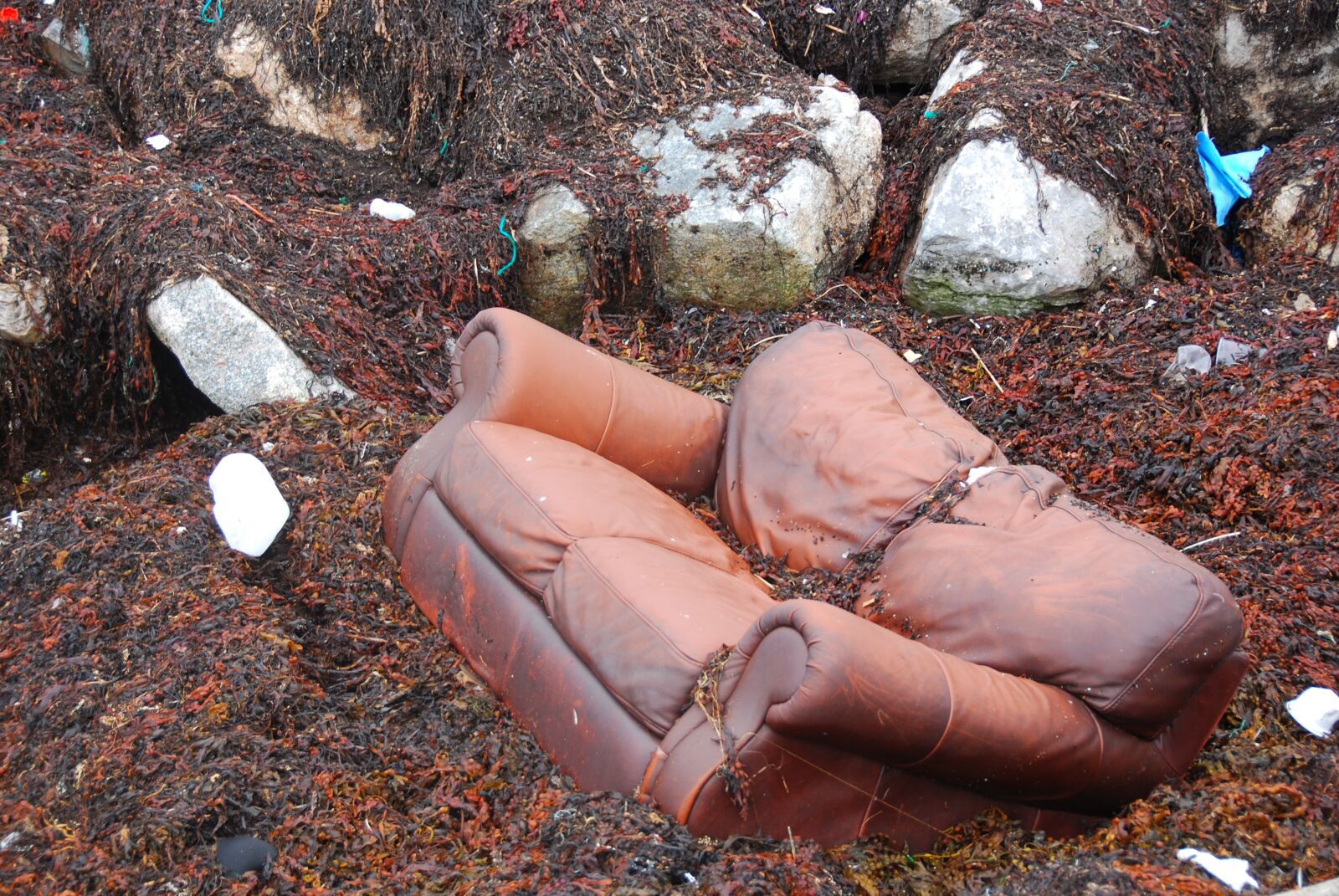 Nikon D80 sample photo. Garbage, deposit, sofa photography