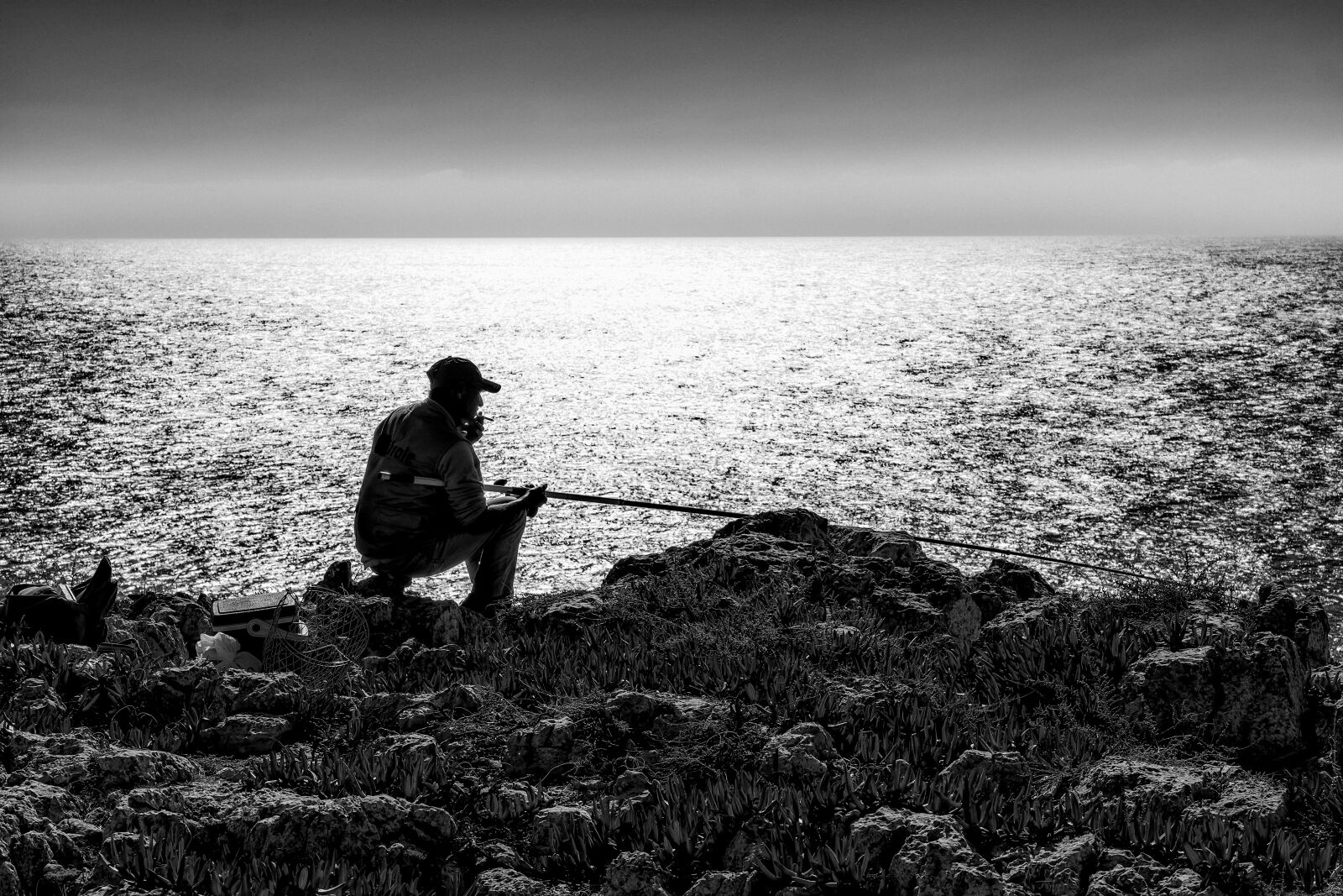 Fujifilm X-T2 + Fujifilm XF 56mm F1.2 R sample photo. Angler, fisherman, sea photography