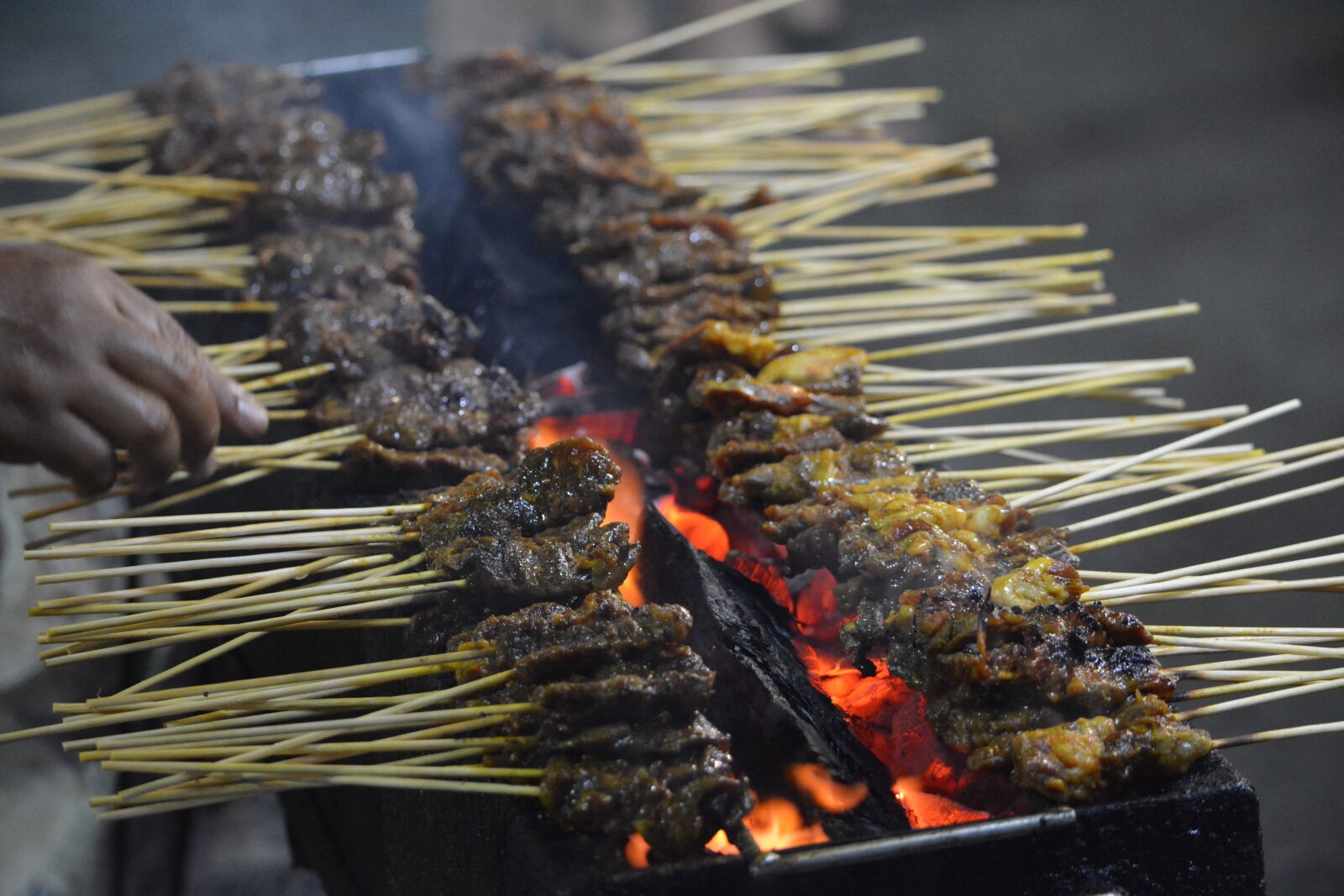 Nikon D7100 sample photo. Satay, bbq, stick photography