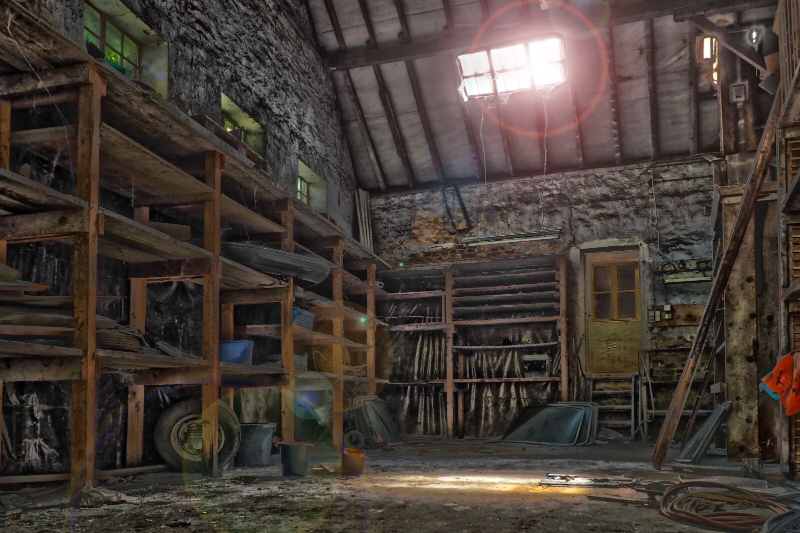 Olympus OM-D E-M10 sample photo. Lost places, workshop, old photography