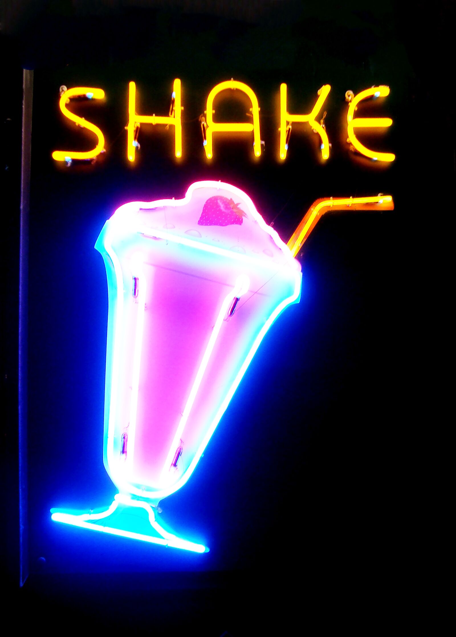 Sony Cyber-shot DSC-W120 sample photo. Neon, milkshake, bar photography