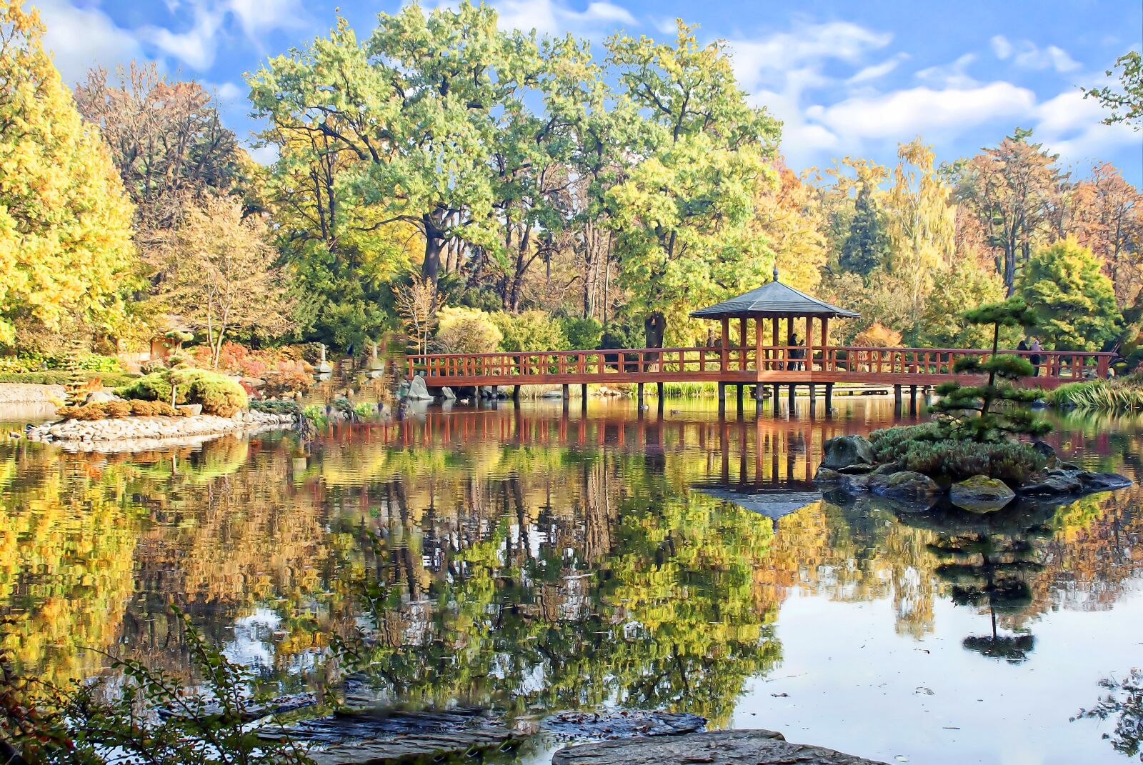 Sony Alpha DSLR-A300 sample photo. Garden, water, trees photography