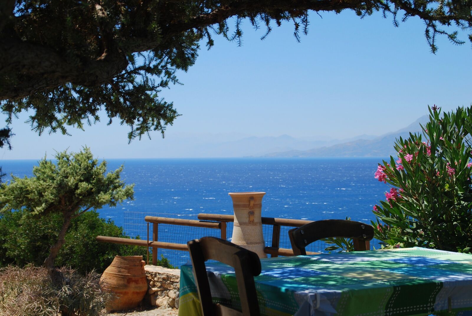 Nikon D60 sample photo. Tavern, crete, sea photography
