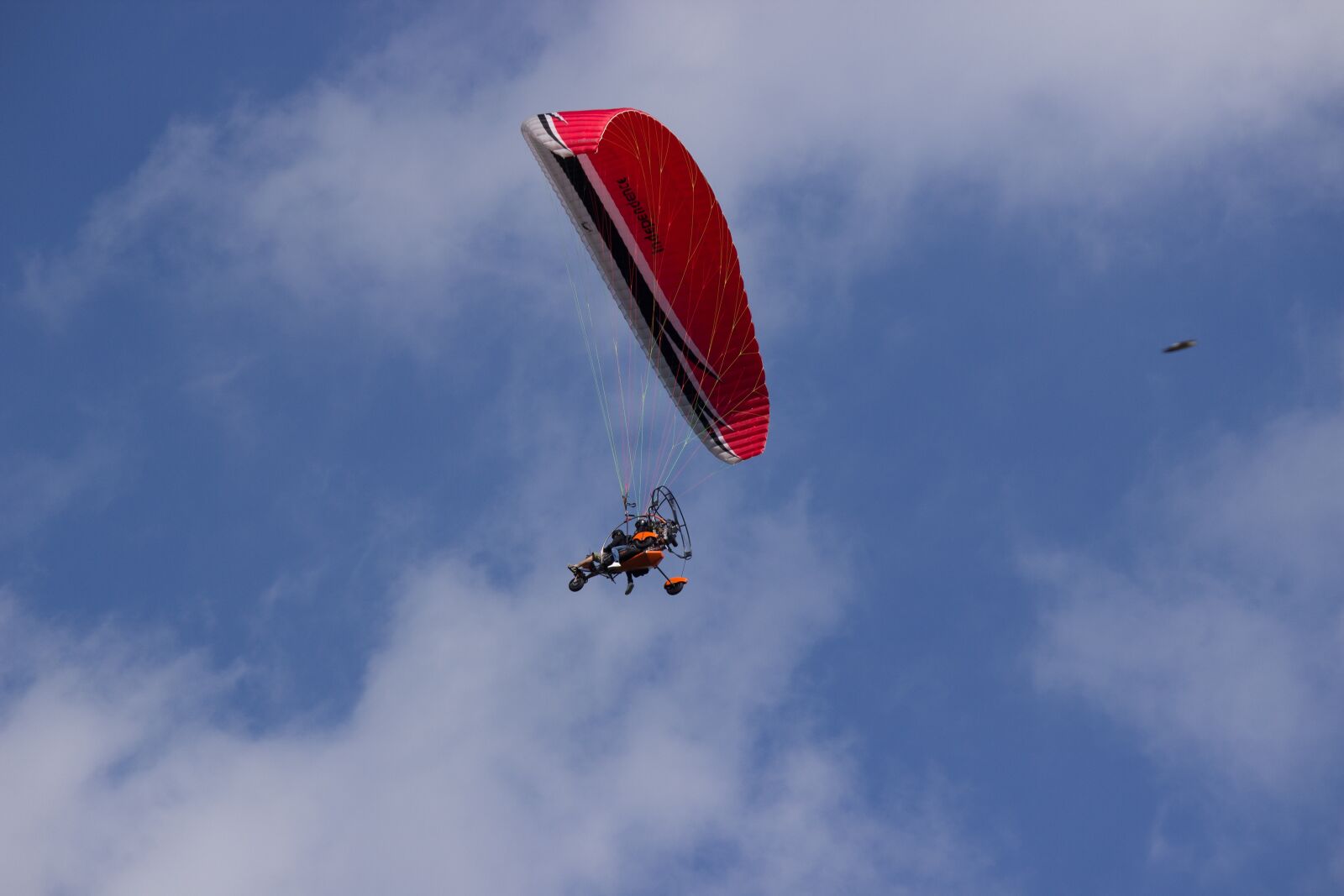 Canon EF-S 55-250mm F4-5.6 IS II sample photo. Paragliding, paraglider, flying photography