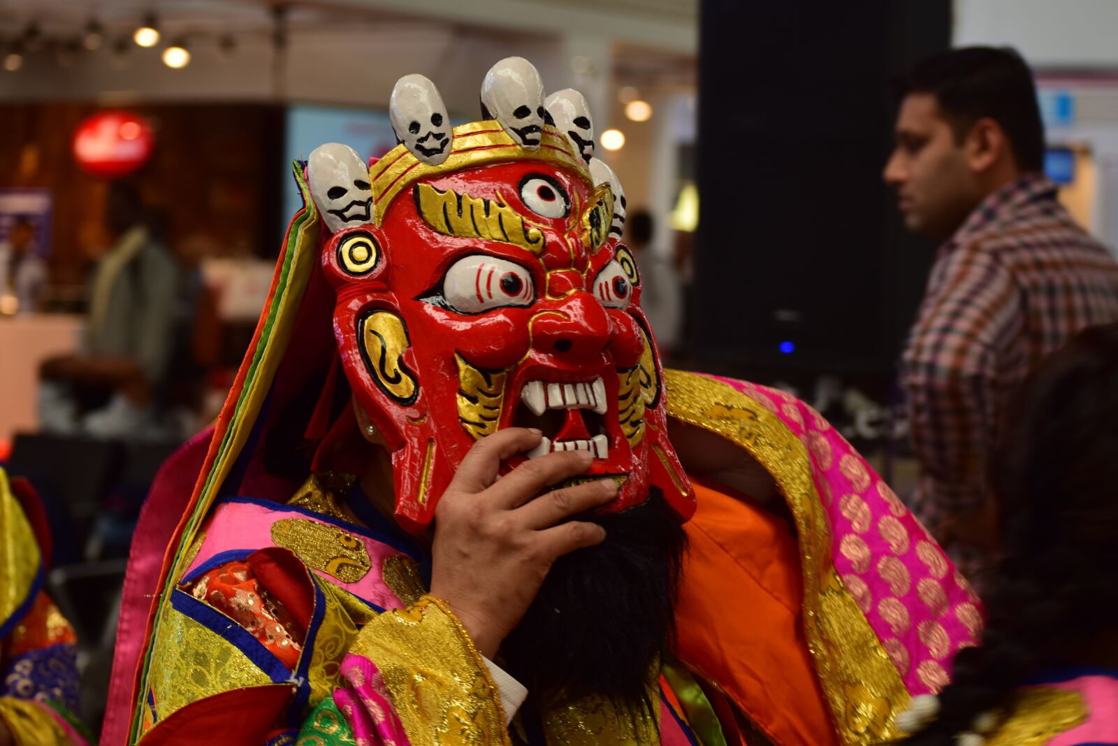 Nikon D5300 sample photo. Dancer with mask, buddhist photography