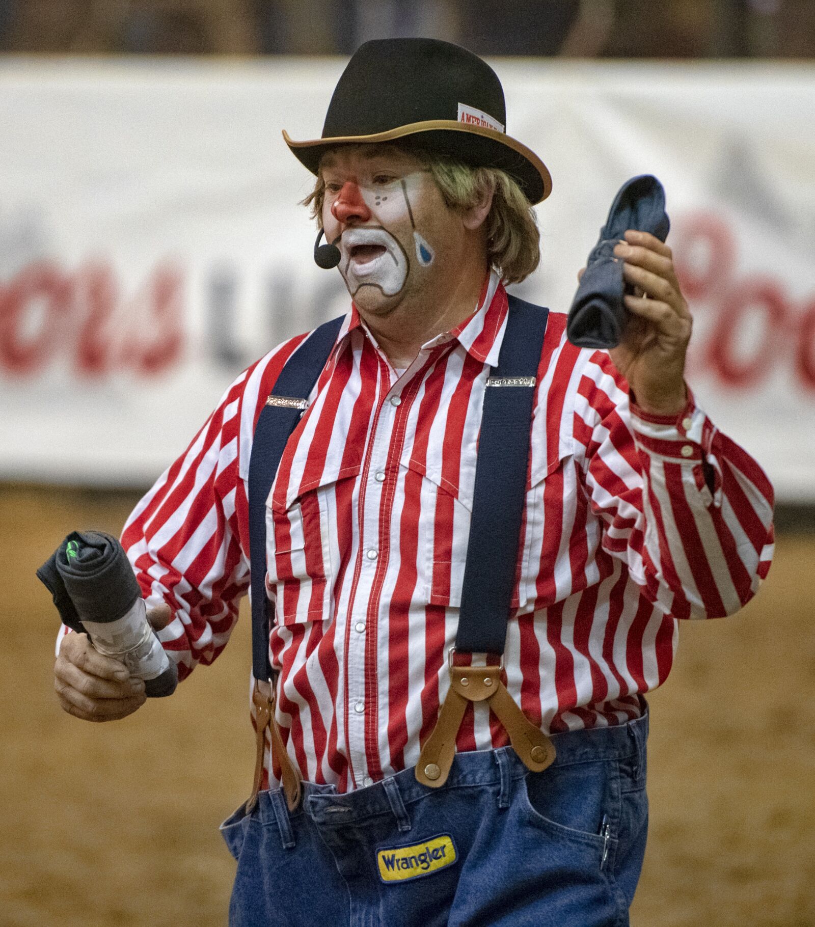 Nikon D850 sample photo. Clown, bull, bull rider photography