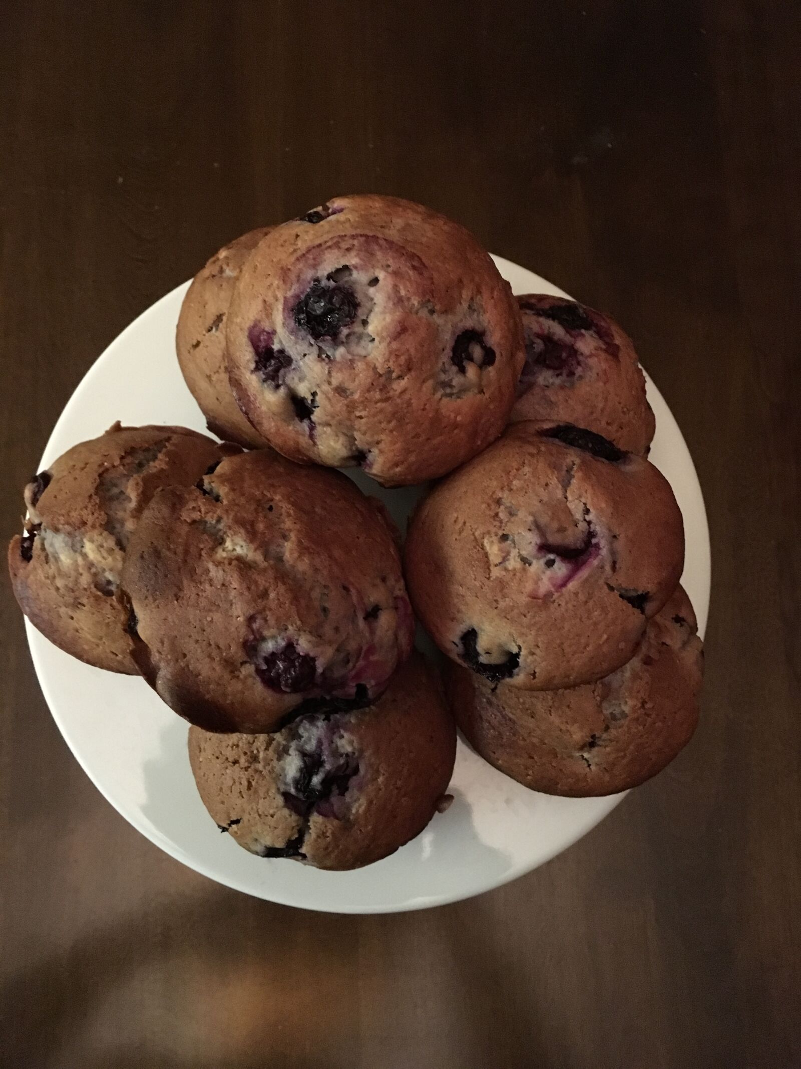 iPad Pro back camera 4.15mm f/2.2 sample photo. Muffins, blueberry muffins, breakfast photography