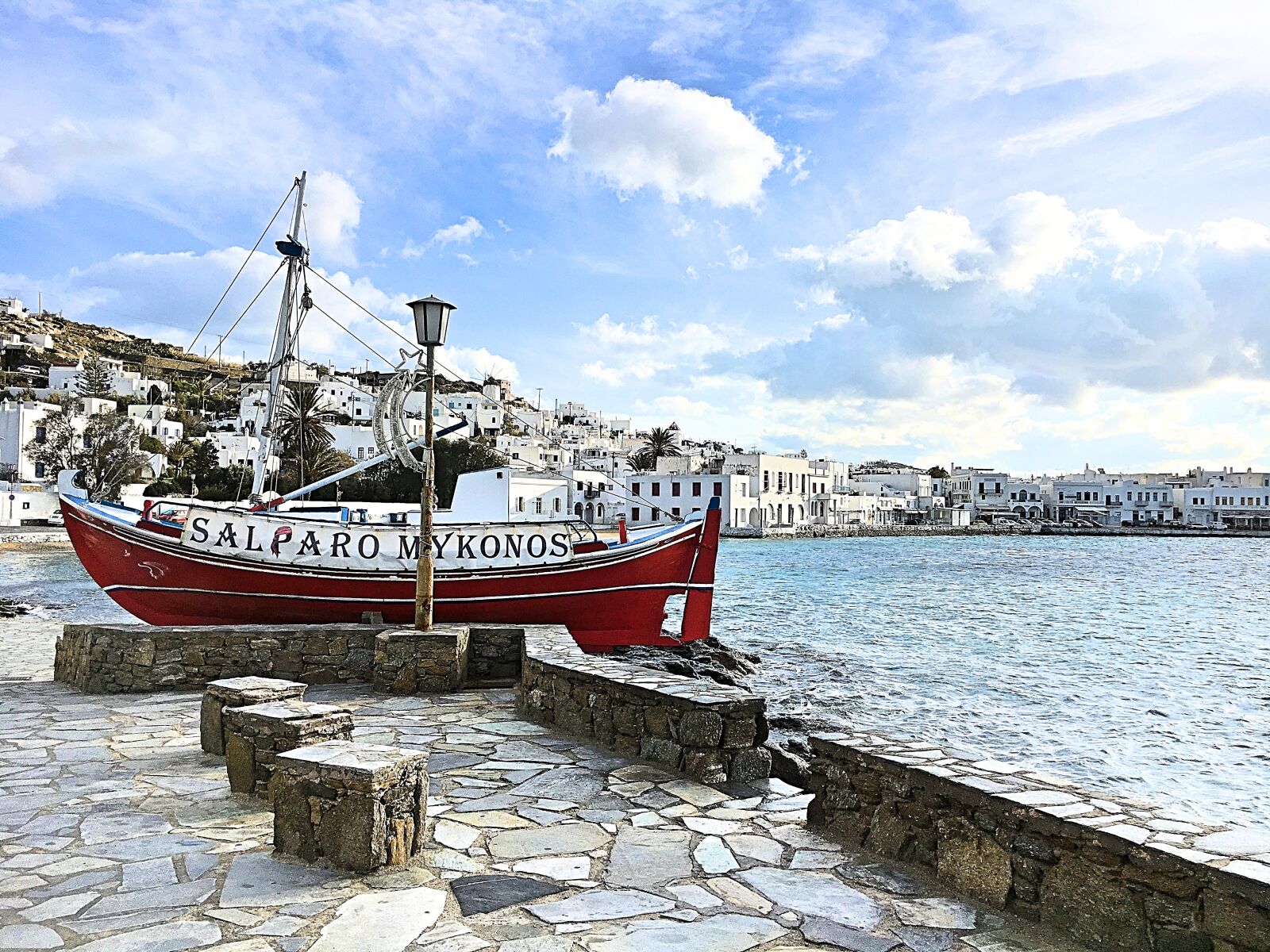 Apple iPhone 6s sample photo. Blue, boat, greece, mediterranean photography