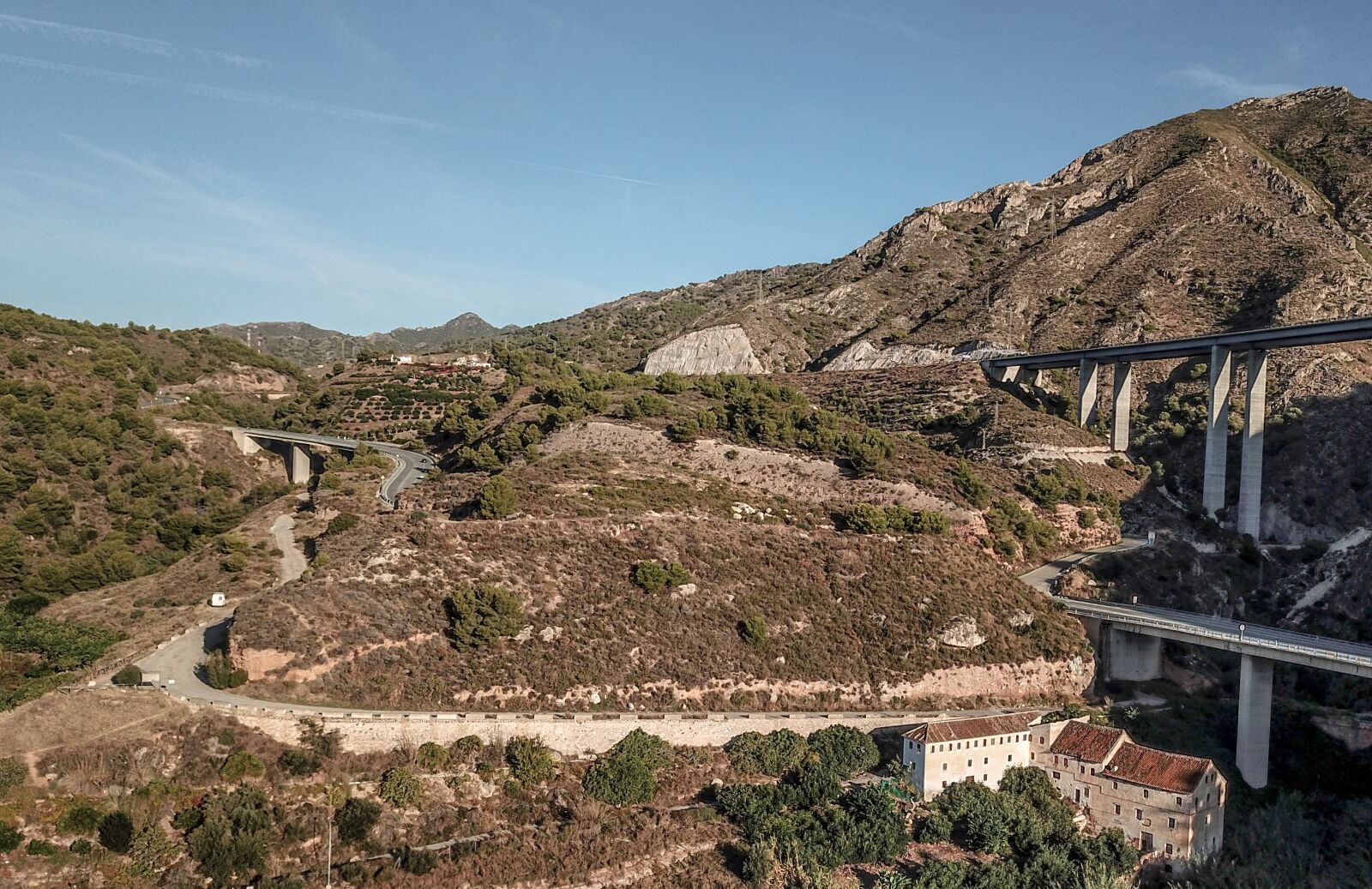 DJI FC220 sample photo. Paper mill, nerja, roads photography