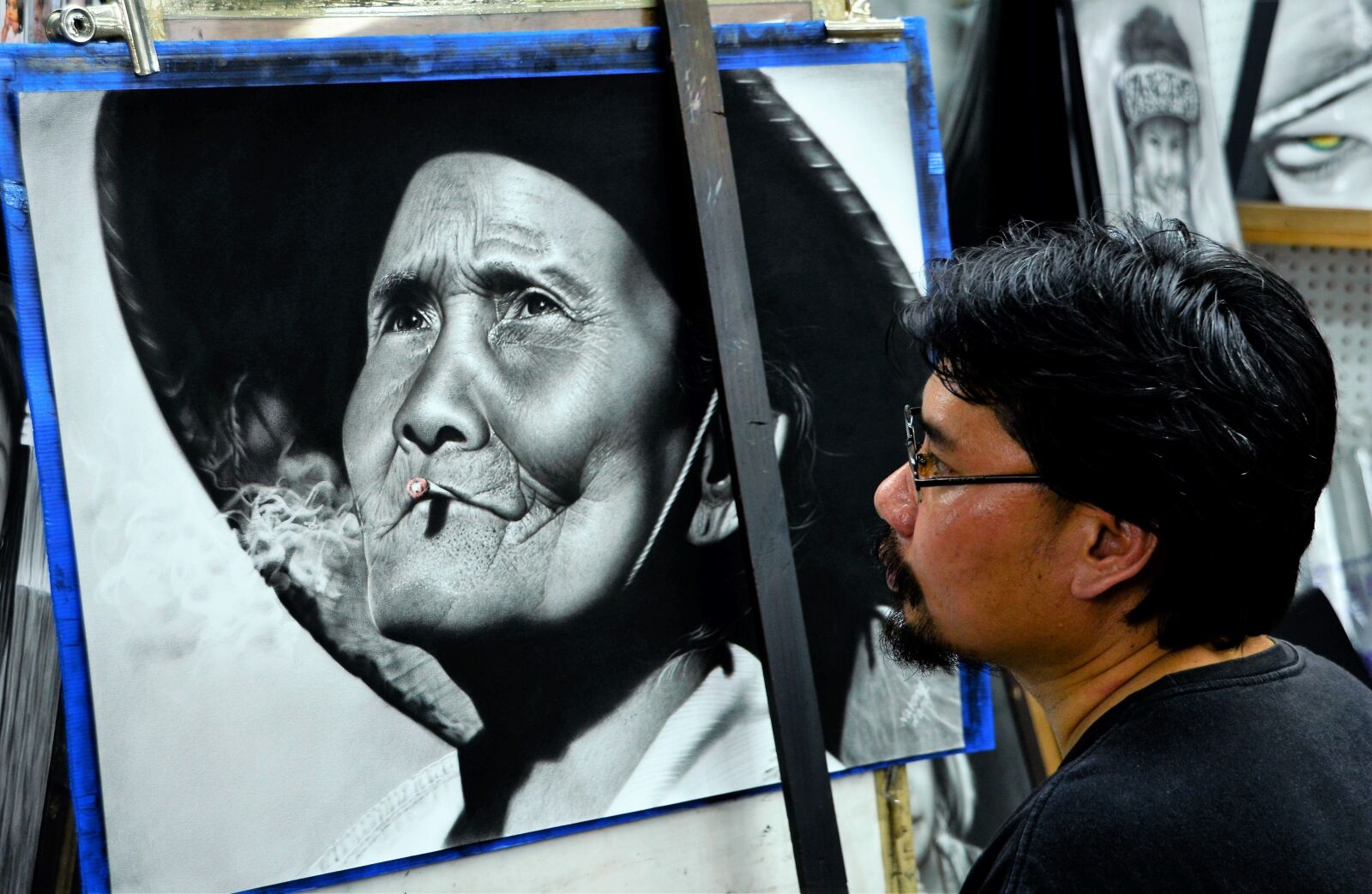 Nikon D5100 sample photo. Artist, drawing, pencil photography