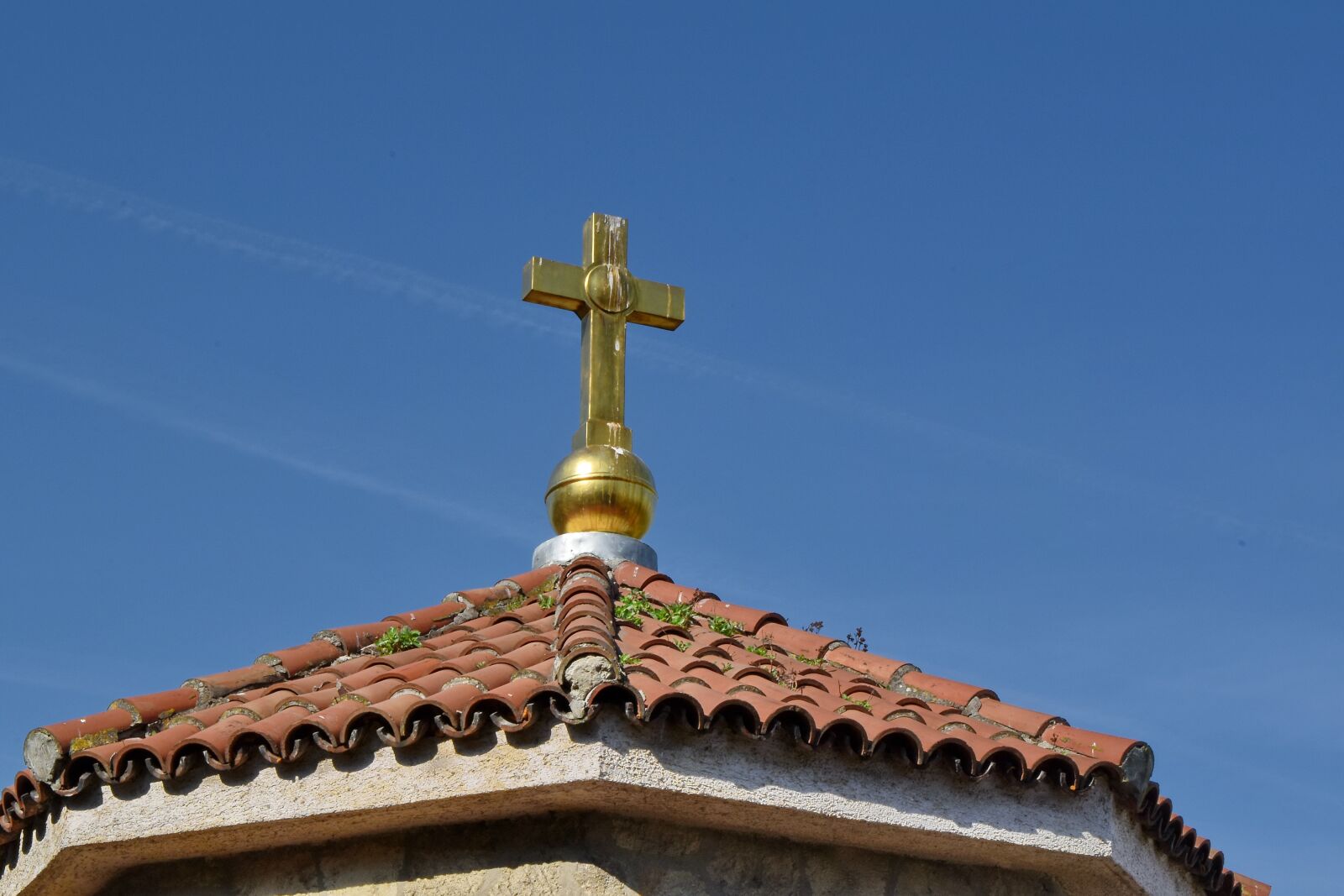 Nikon D5500 sample photo. Cross, gold, monastery, roof photography