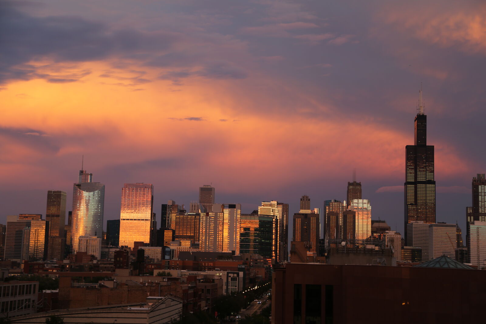 Canon EF 24-105mm F4L IS USM sample photo. Chicago, sunset photography
