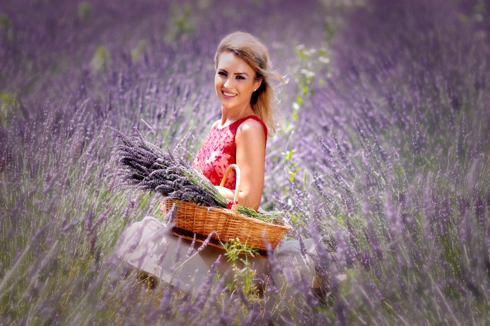 Canon EOS 450D (EOS Rebel XSi / EOS Kiss X2) sample photo. Girl, lavender, mov photography