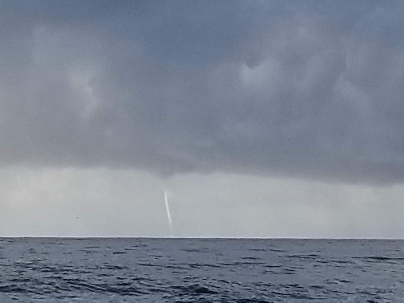 Samsung Galaxy S8 sample photo. Waterspout, ocean, thunderstorm photography