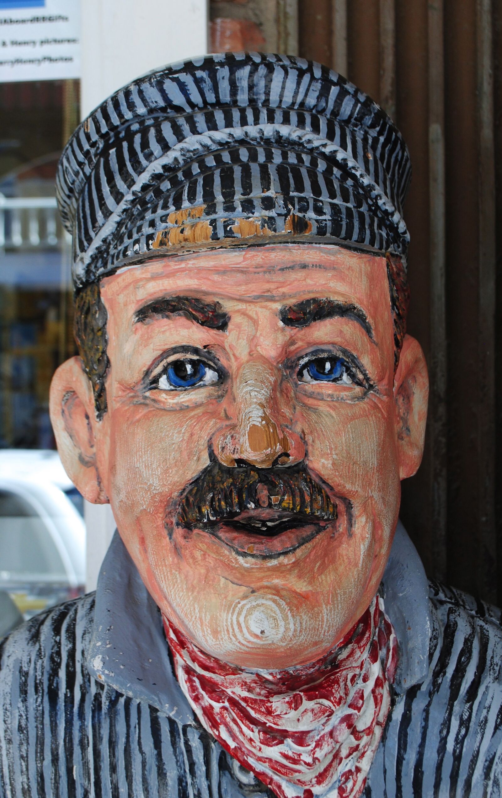 Nikon D3000 sample photo. Wood faces, train engineer photography