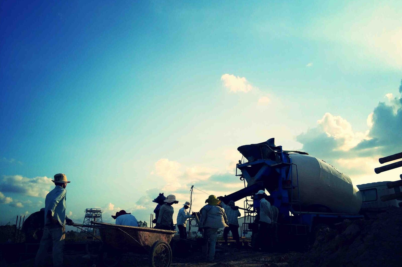 Nikon D3200 sample photo. Construction works, workers, motor photography