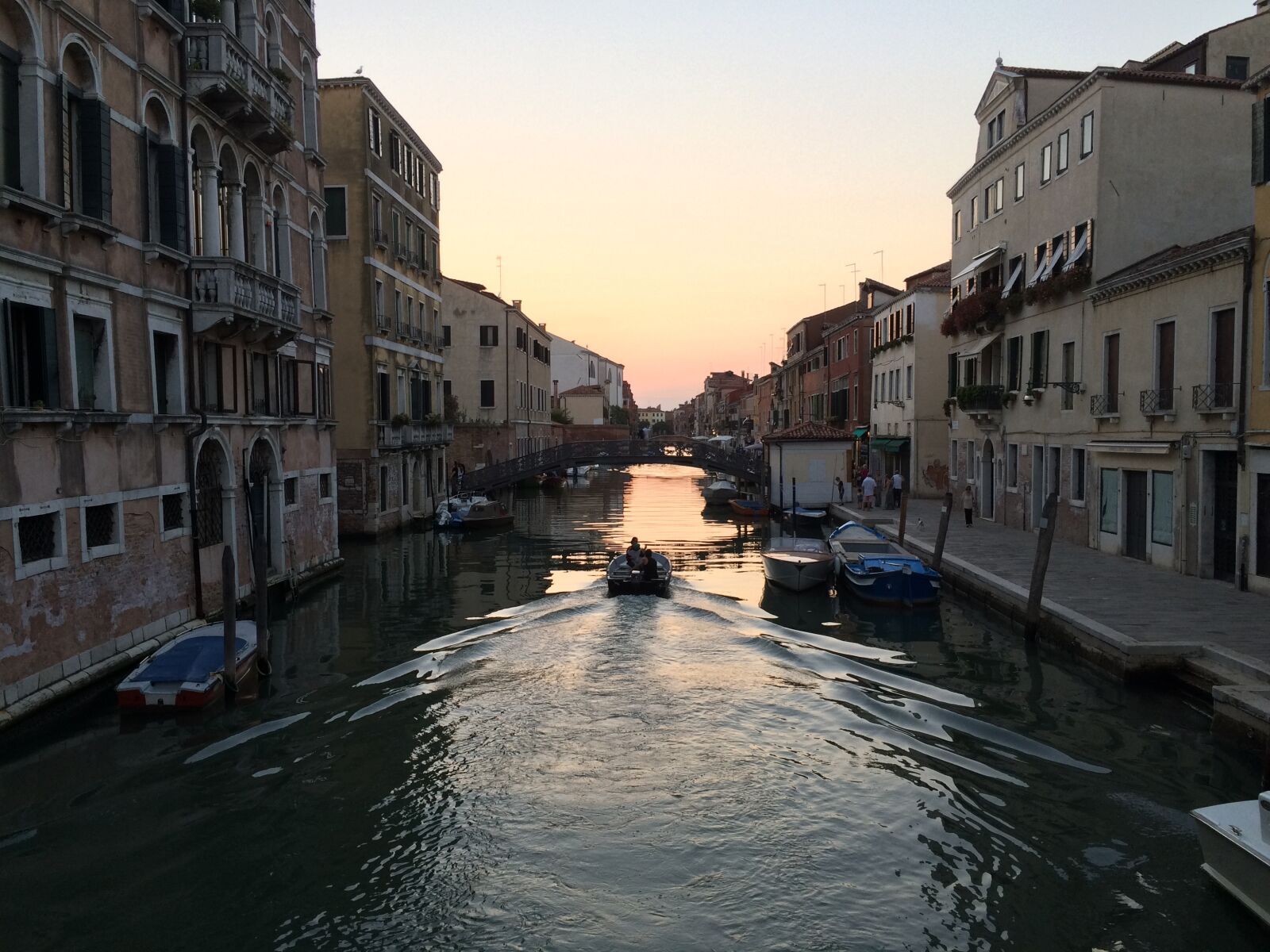 iPhone 5s back camera 4.15mm f/2.2 sample photo. Venice, channel, boat photography