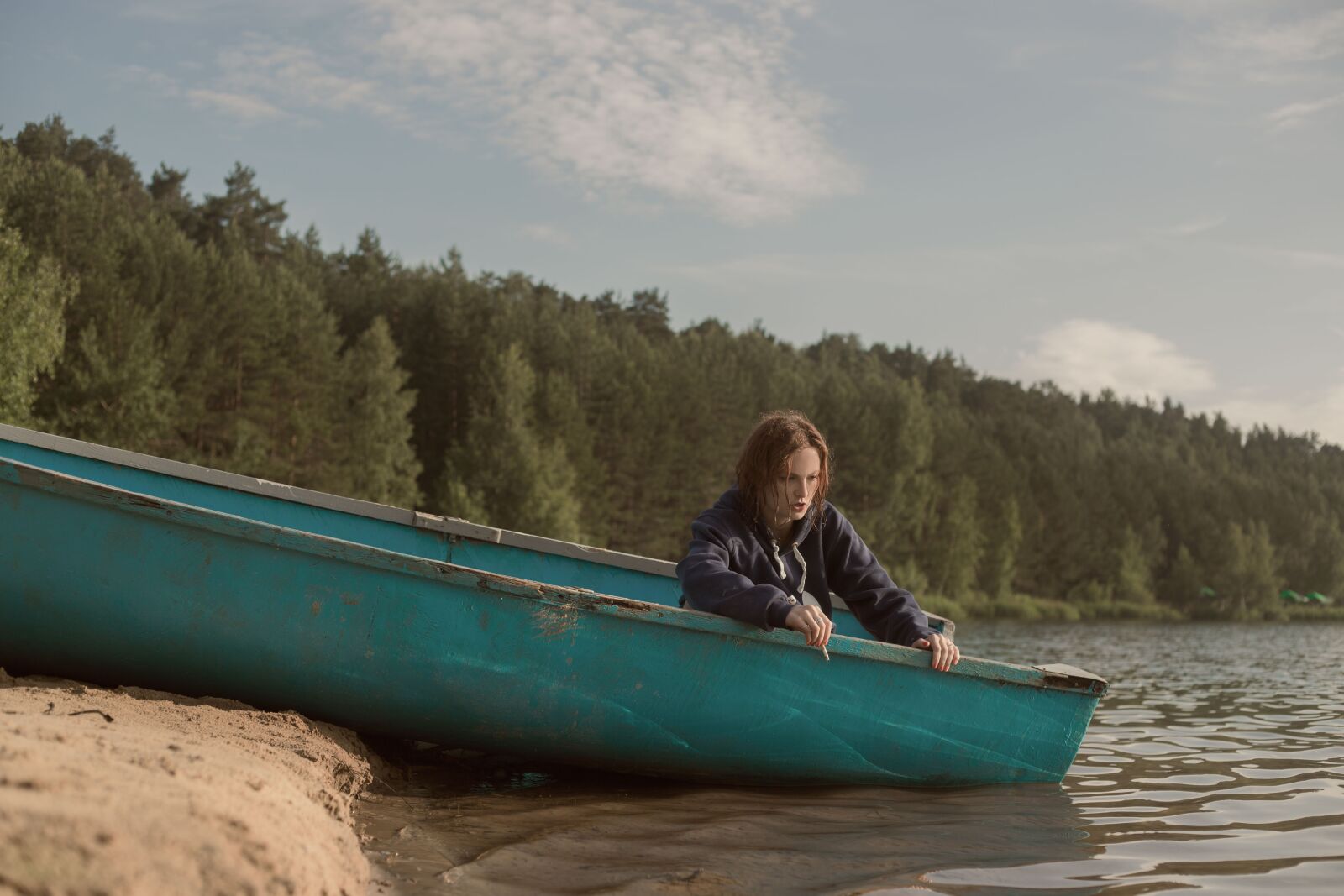 Canon EOS 5D Mark III sample photo. Girl, boat, river photography