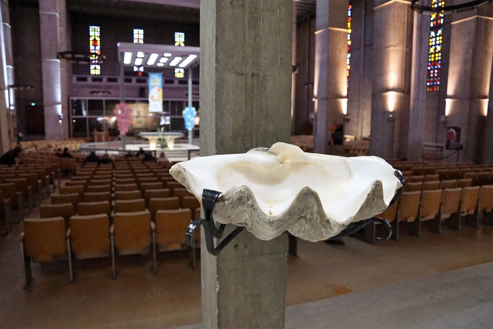 Sony ILCA-77M2 + Sony DT 16-50mm F2.8 SSM sample photo. Shell, holy water, church photography