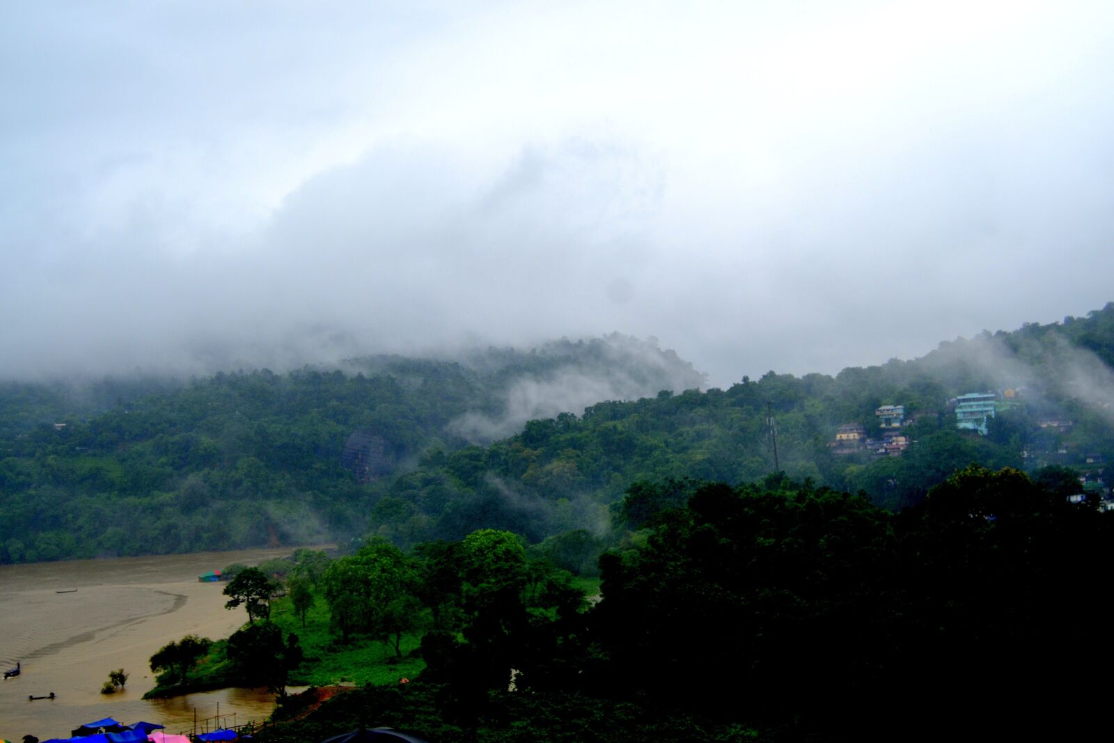 Nikon D3100 sample photo. Hill, water, sky photography