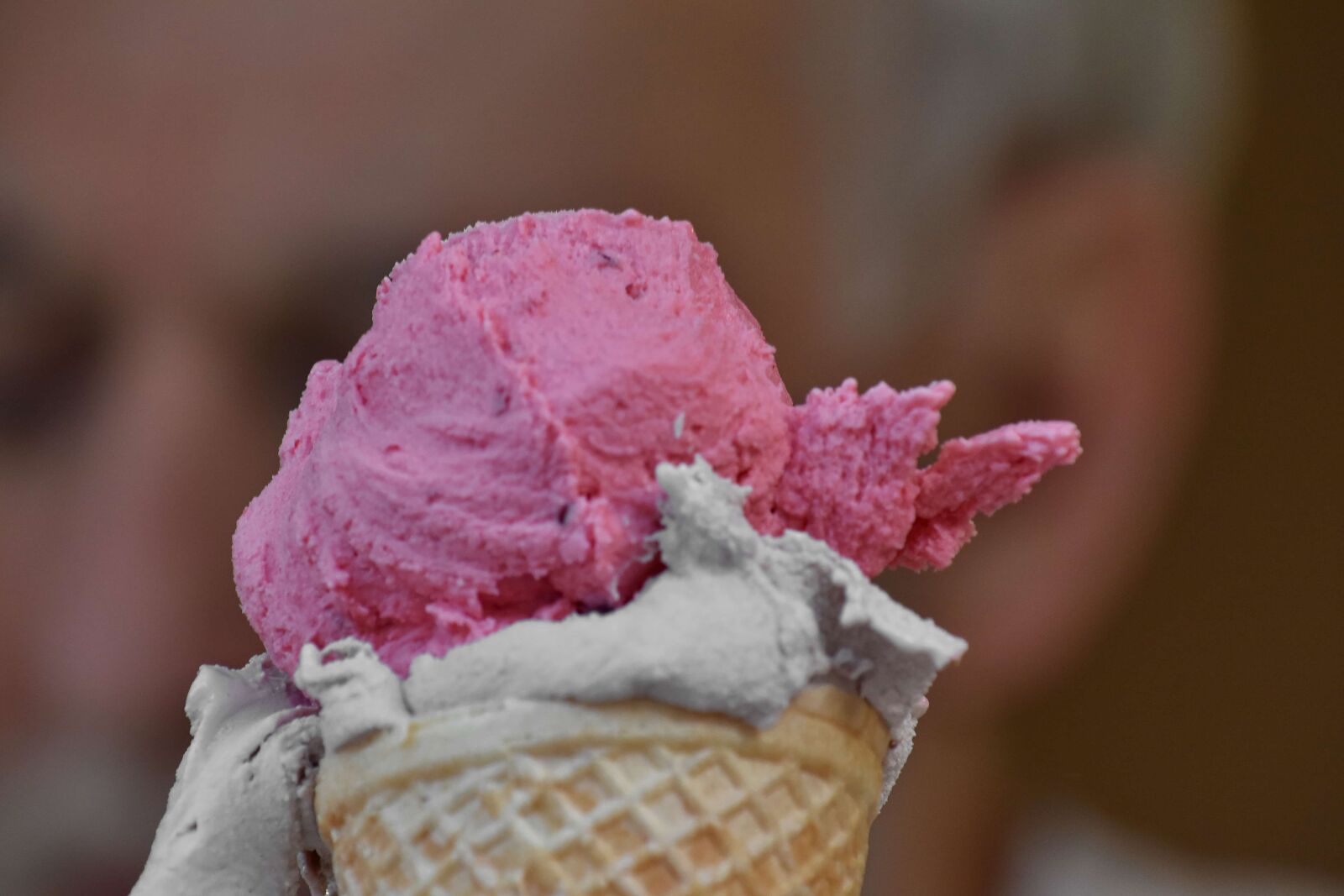 Nikon D5500 sample photo. Cornet, icecream, vanilla, cone photography