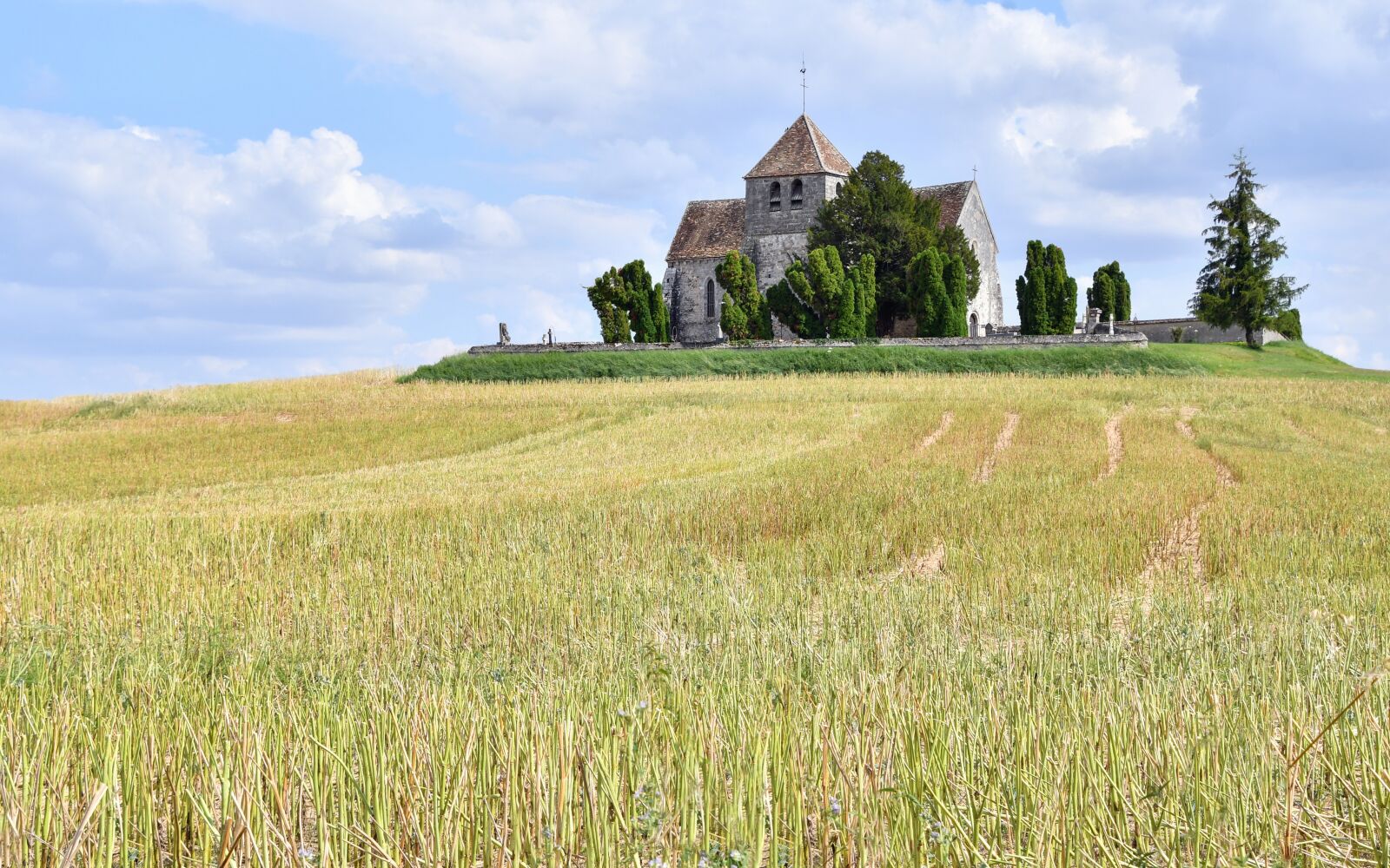 Nikon D500 sample photo. Landscape, church, fields photography