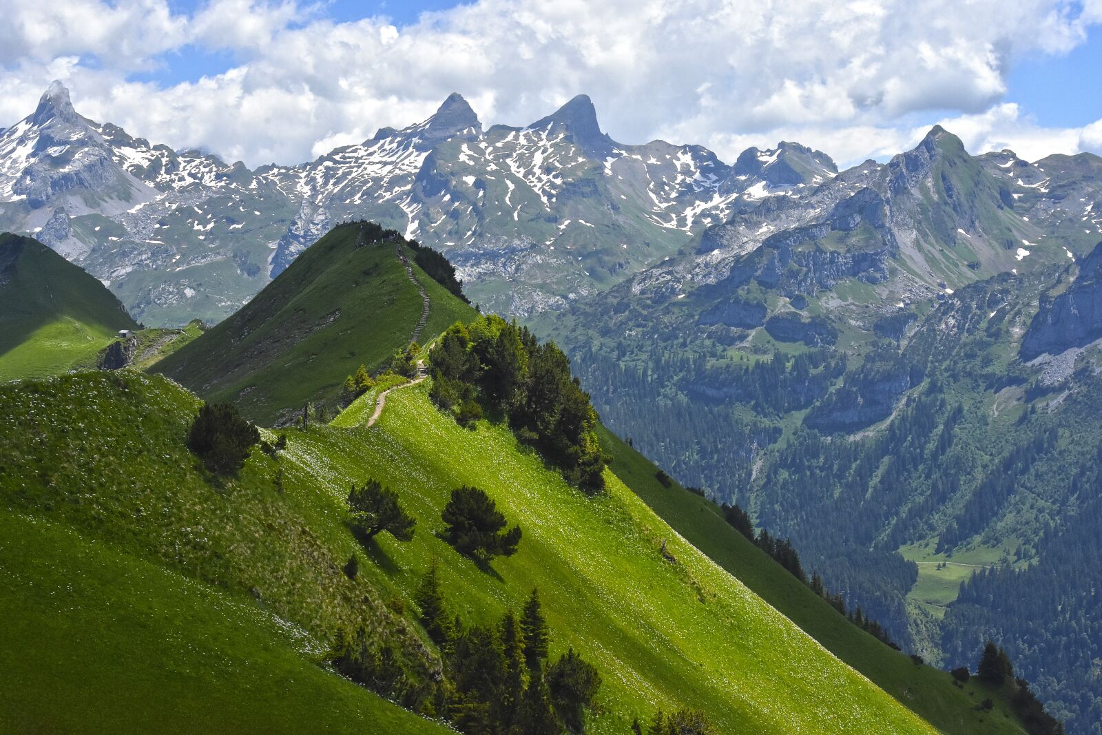 Nikon D7200 sample photo. Mountains, ridge, tightrope walk photography