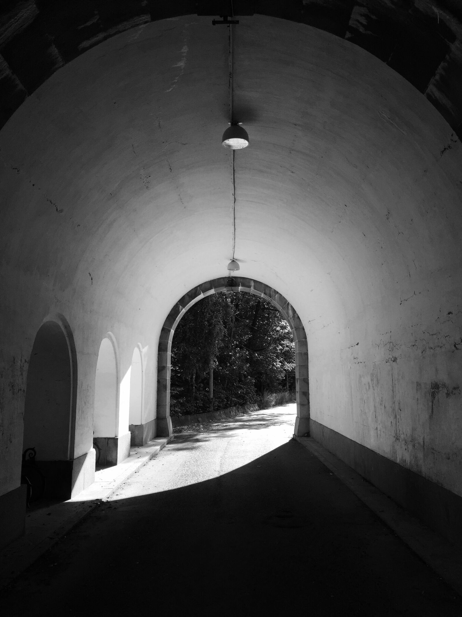 Apple iPhone 6 sample photo. Tunnel, light, black and photography