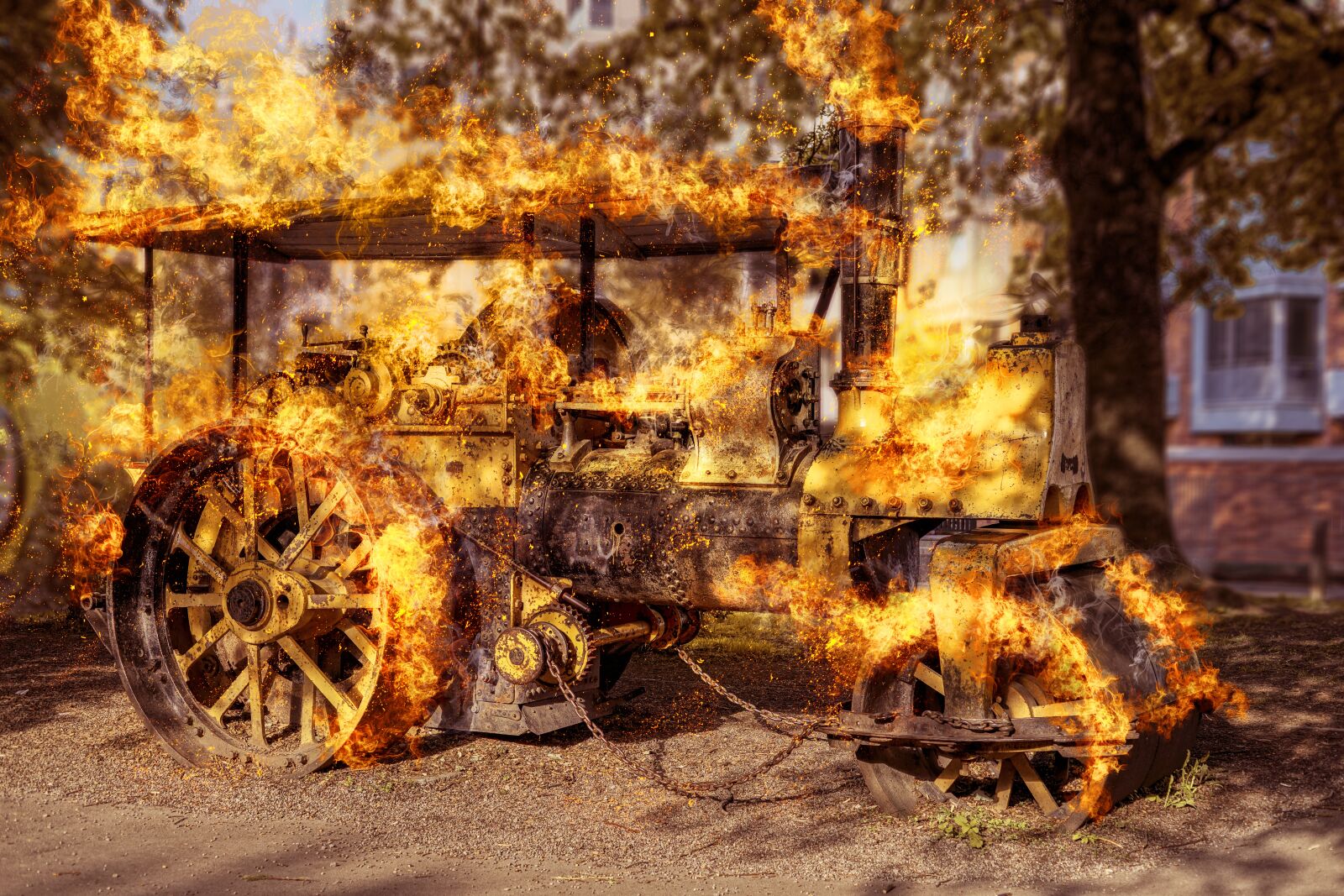 Sony a99 II sample photo. Steamroller, steampunk, steam photography
