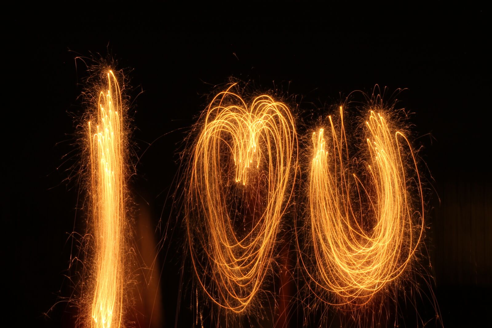 Canon EOS 1100D (EOS Rebel T3 / EOS Kiss X50) + Canon EF 50mm F1.8 STM sample photo. Sparkler, i love you photography