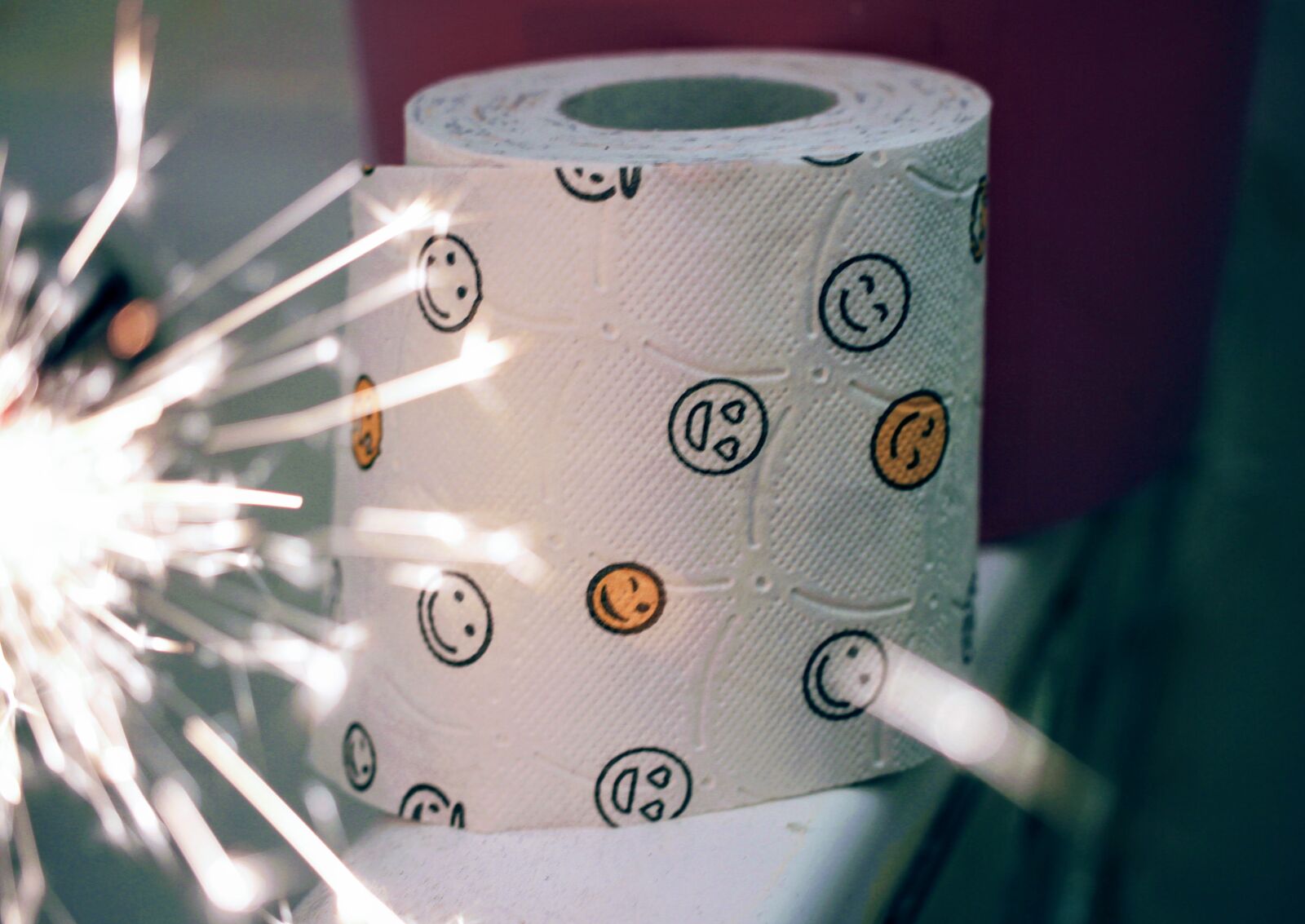 Canon EOS 7D sample photo. Toilet paper, role, fireworks photography