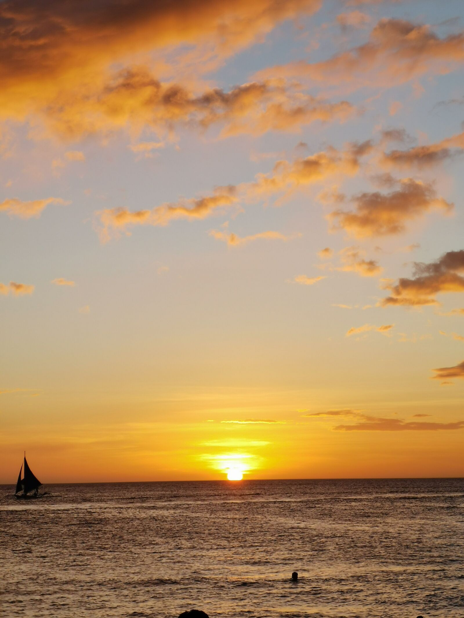 HUAWEI Mate 20 Pro sample photo. Sunset, twilight, ship photography