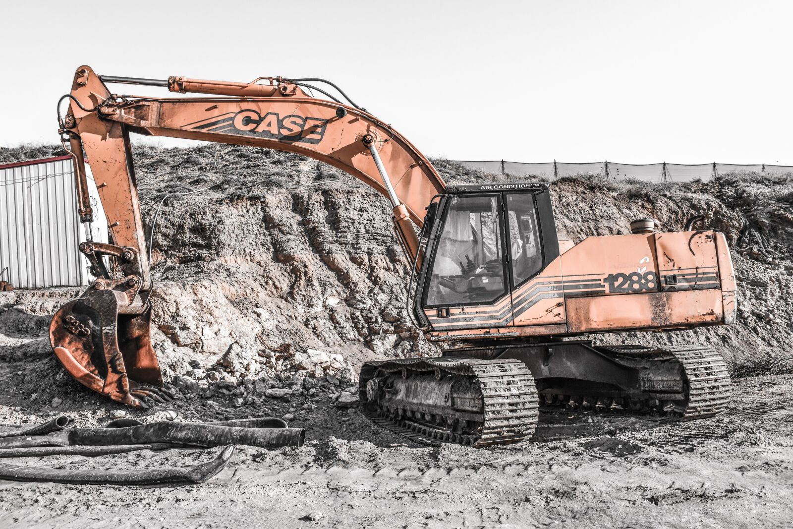 Nikon D3300 sample photo. Heavy machines, digger, construction photography