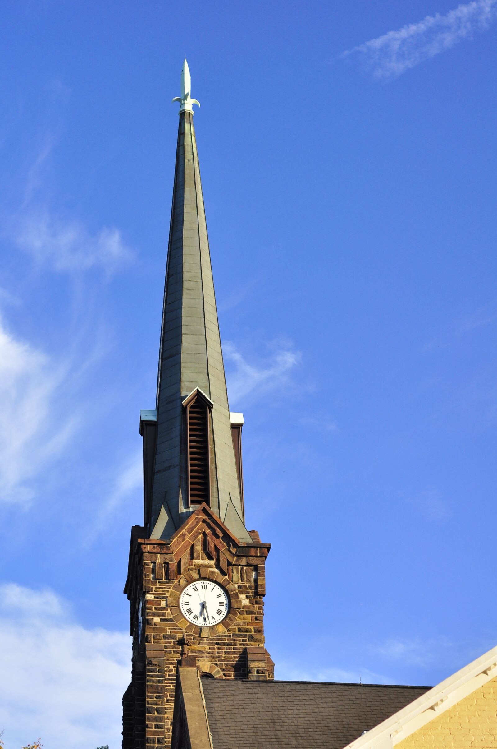 Nikon D90 sample photo. Steeple, church, clock photography