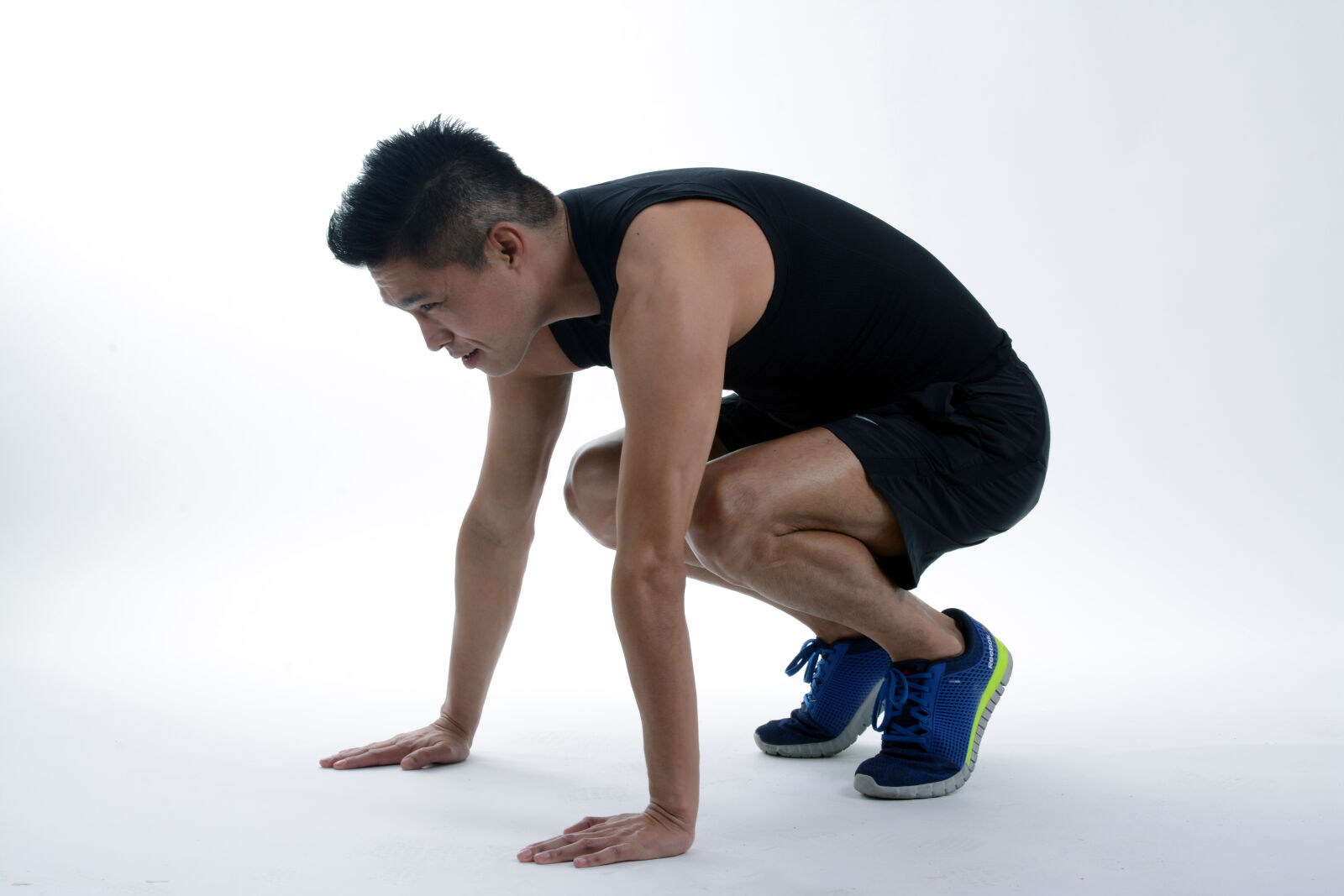 Nikon D7100 sample photo. Body, burpee, coach, exercise photography