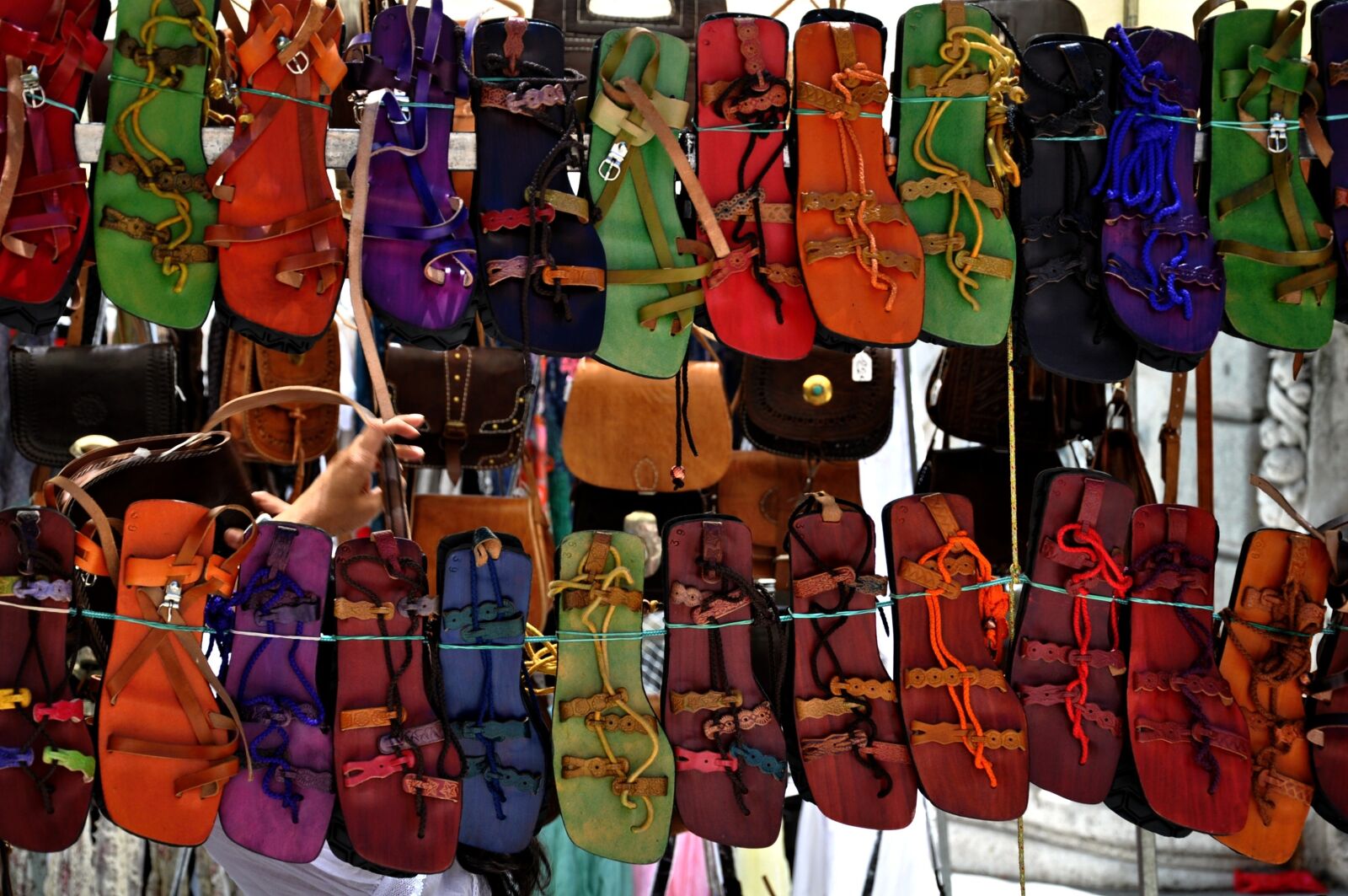 Nikon D5000 sample photo. Market, sandals, since photography